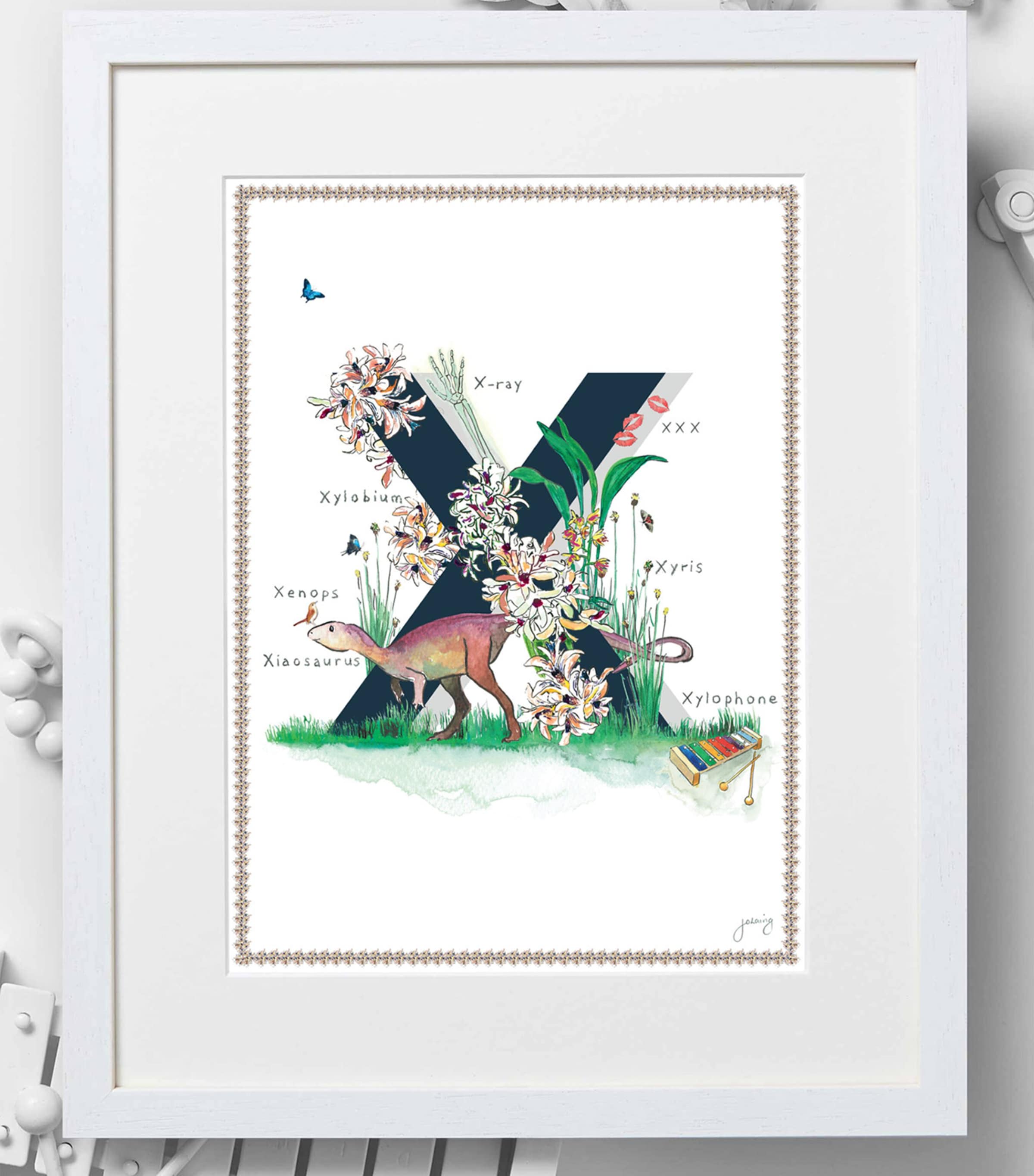 A4 Letter Print NAVY Image 2