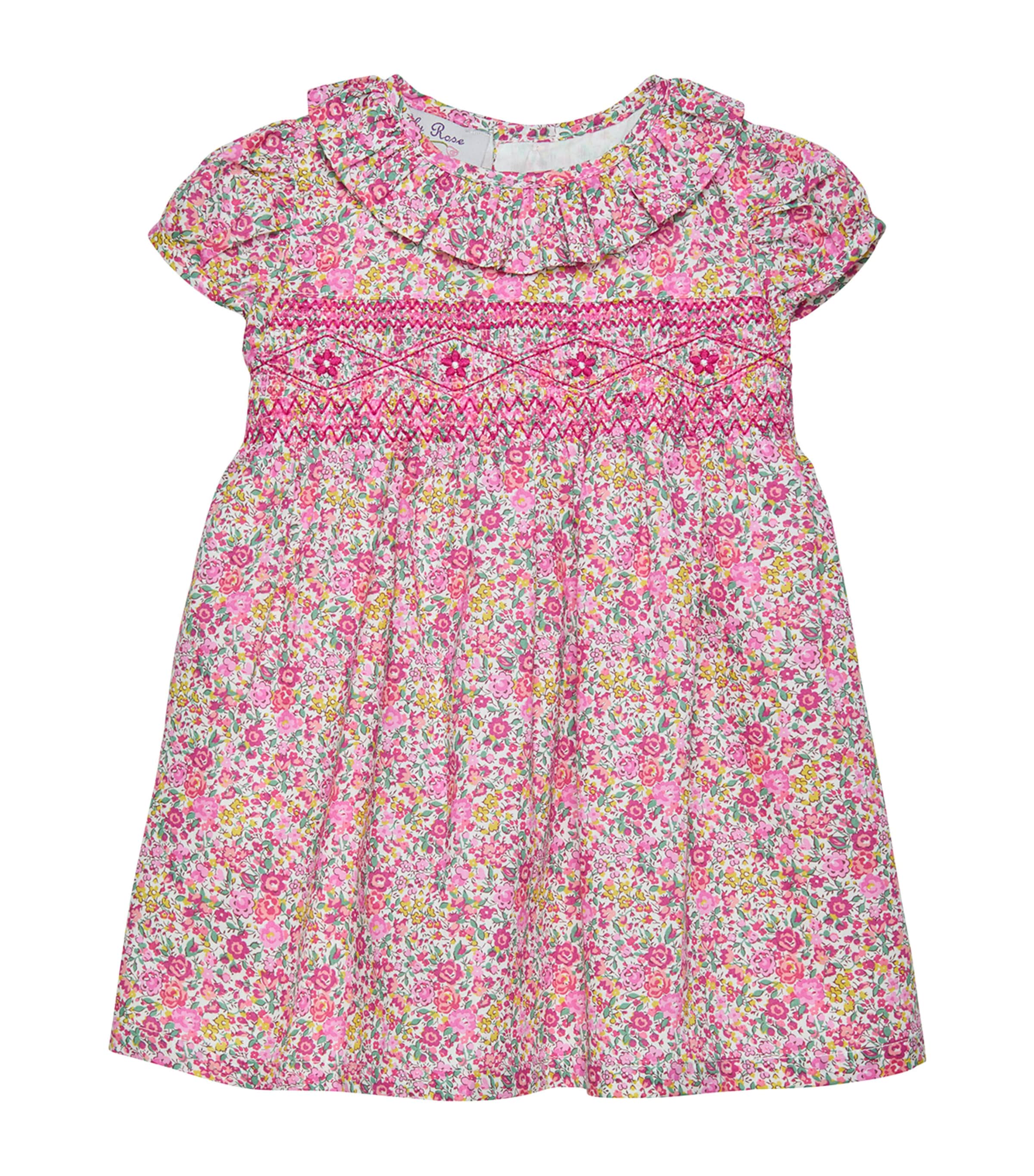 Trotters Cotton Liberty Print Dress In Pink