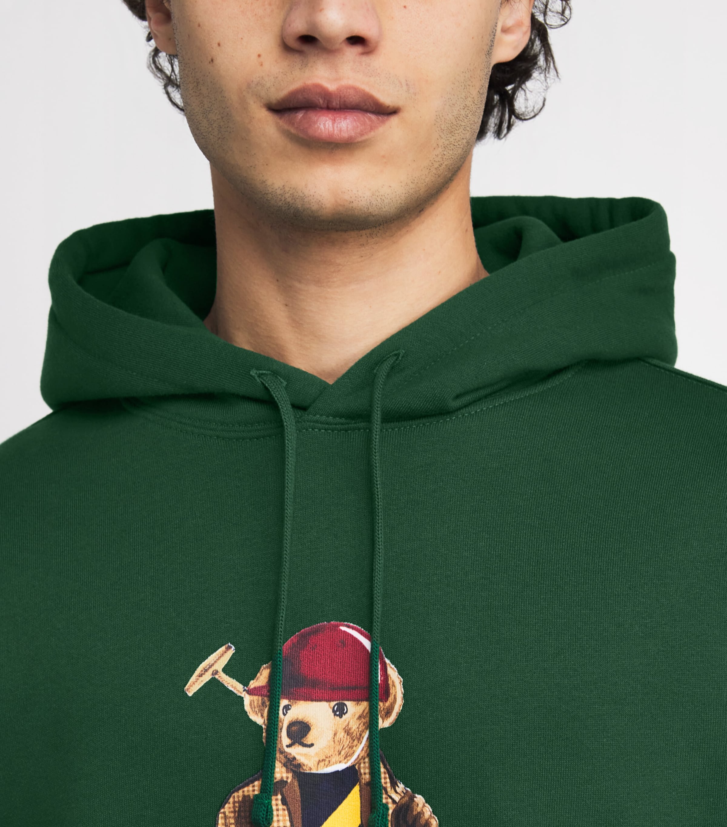 Cotton-Blend Polo Bear Hoodie NW FRST-SOCIETY BEAR Image 6