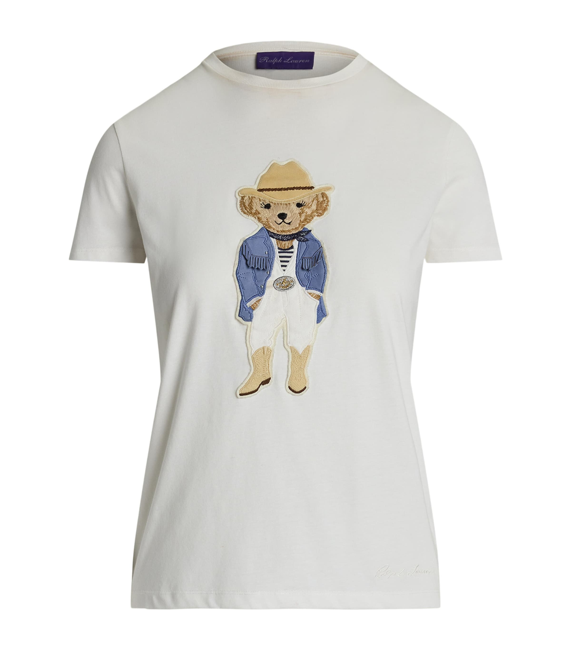Ralph Lauren Bear Graphic Print Tshirt In White