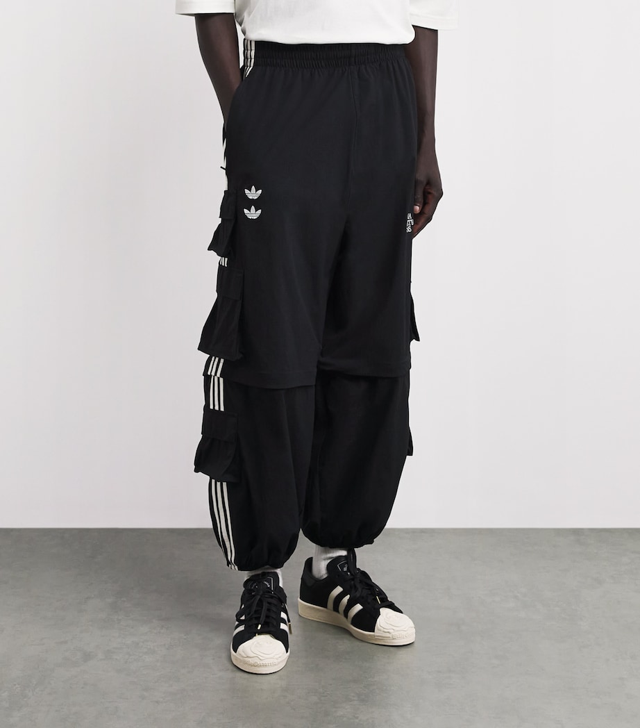 Willy Chavarria Mens x adidas Originals Cargo Trousers Black Image 4
