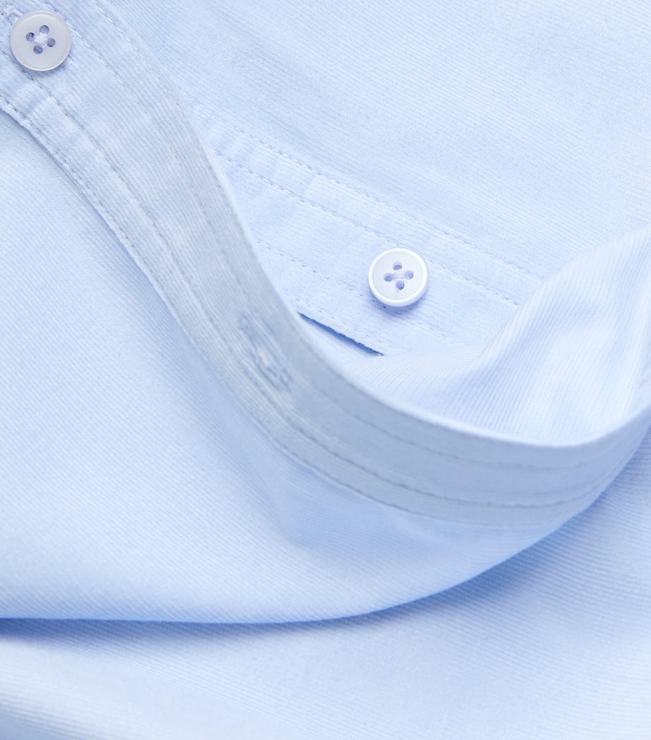 Cotton-Blend Corduroy Blouse CORD BLUE Image 5