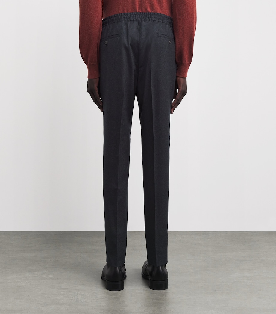 Wool-Cashmere Drawstring Trousers 21 GREY Image 4