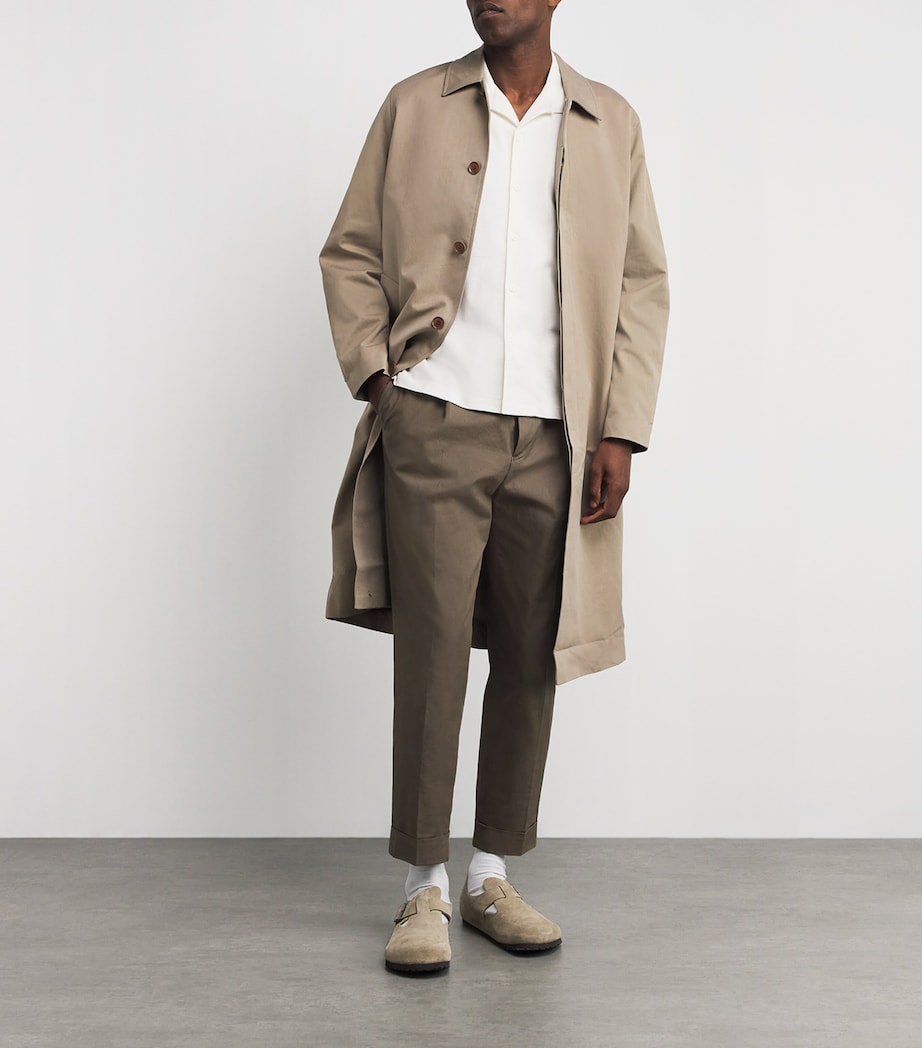 Cotton Mesh Collared Shirt WHCR-ECRU Image 2