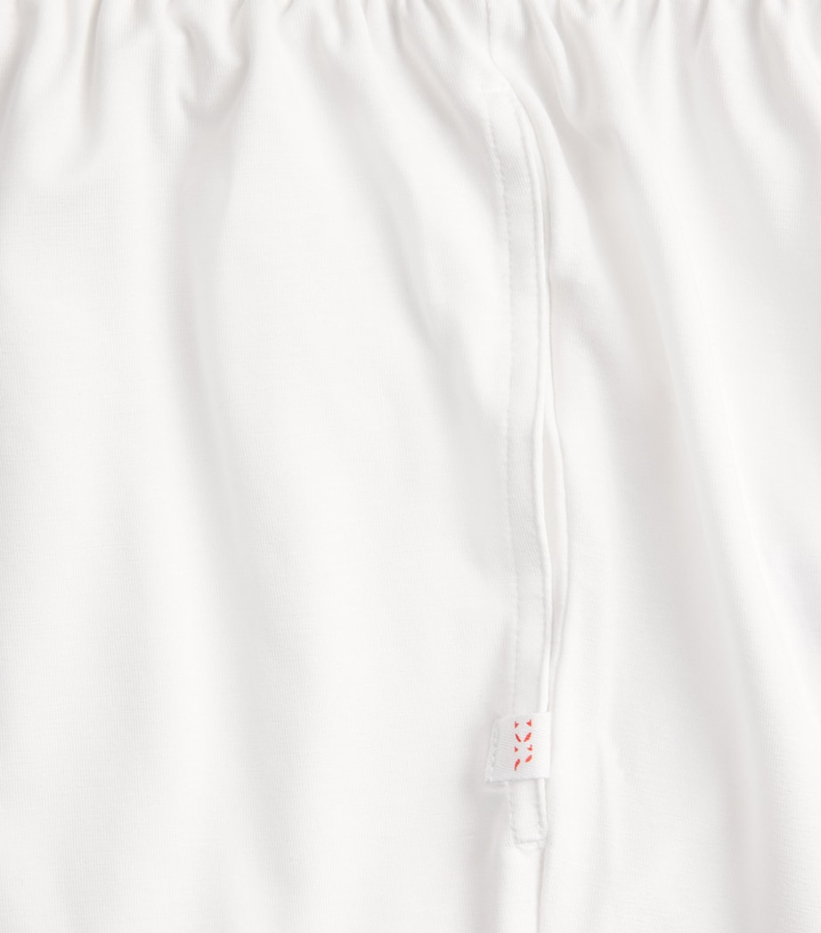 Derek Rose Mens Micromodal Basel Sweatshorts Whi Image 6