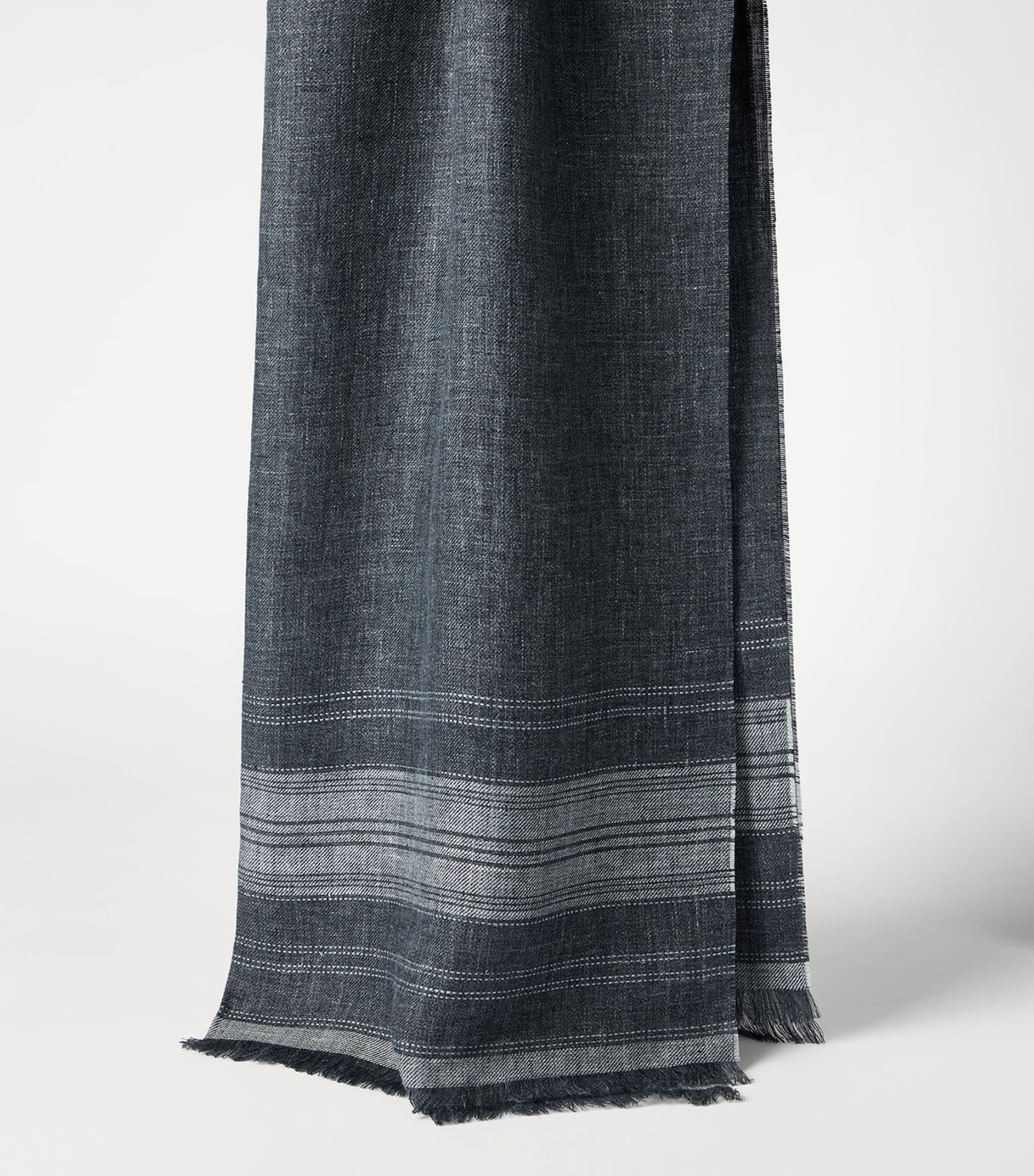 Linen Stripe Scarf C039 Image 2