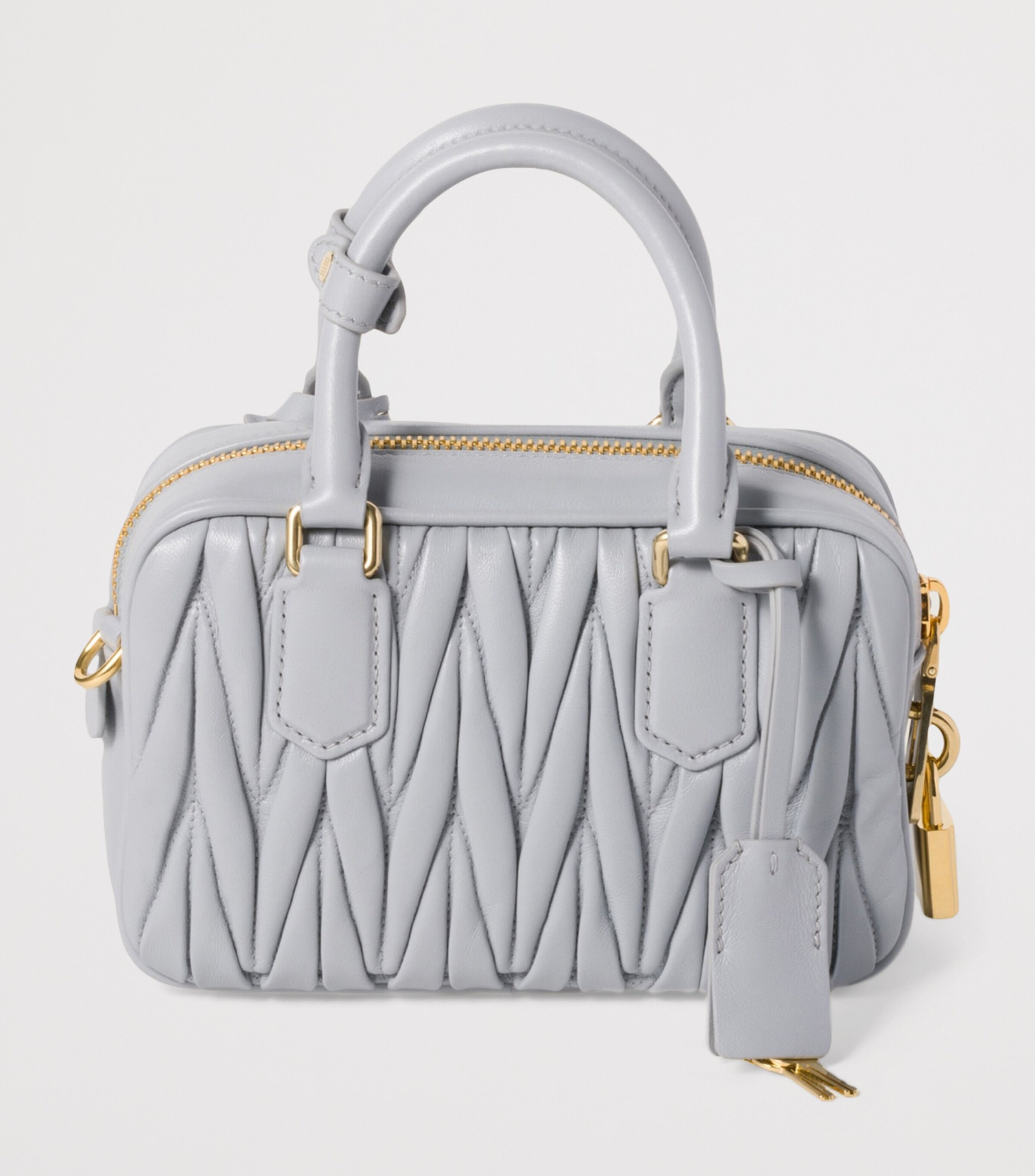 Nappa Leather Matelassé Arcadie Top-Handle Bag F0164 Image 3