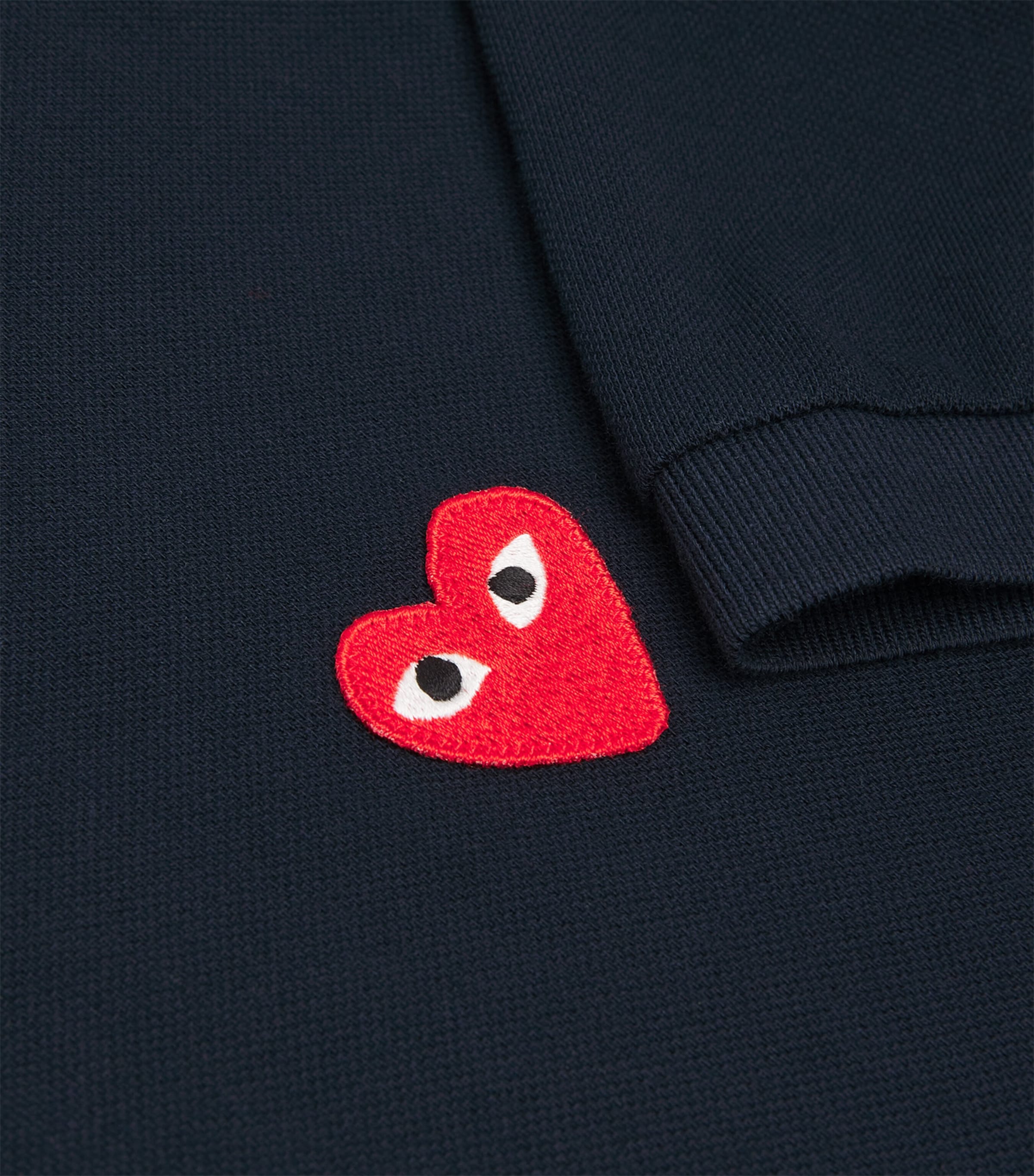Comme Des Garçons Play Mens Heart Logo Polo Shirt Navy Image 5