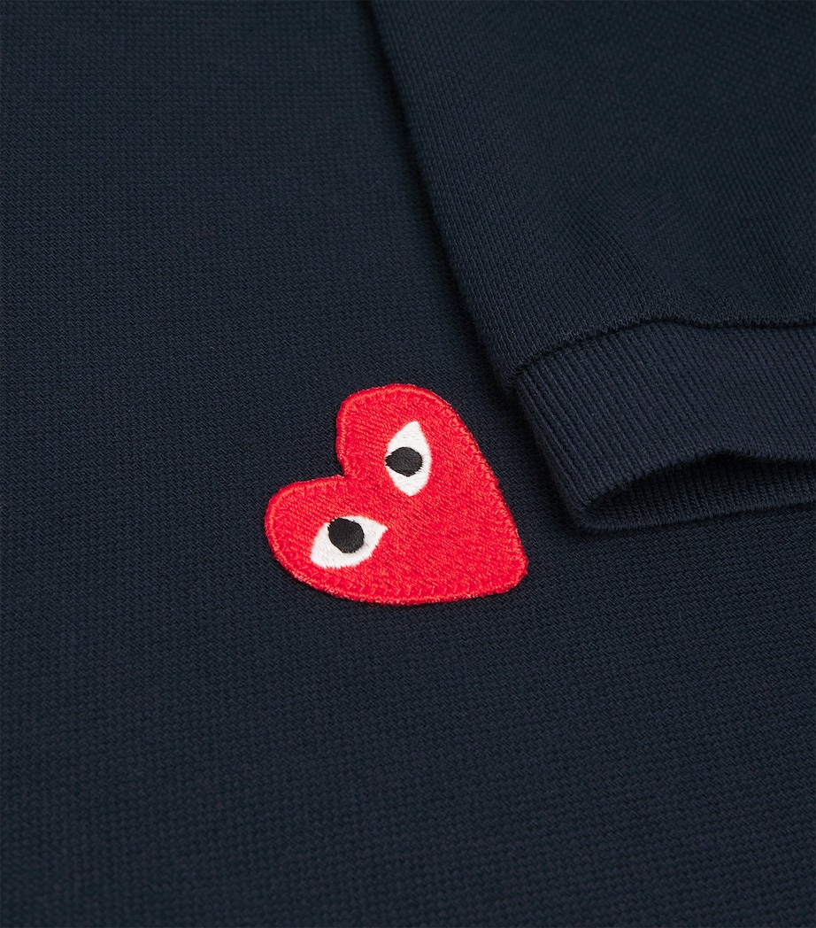 Heart Logo Polo Shirt NAVY Image 5