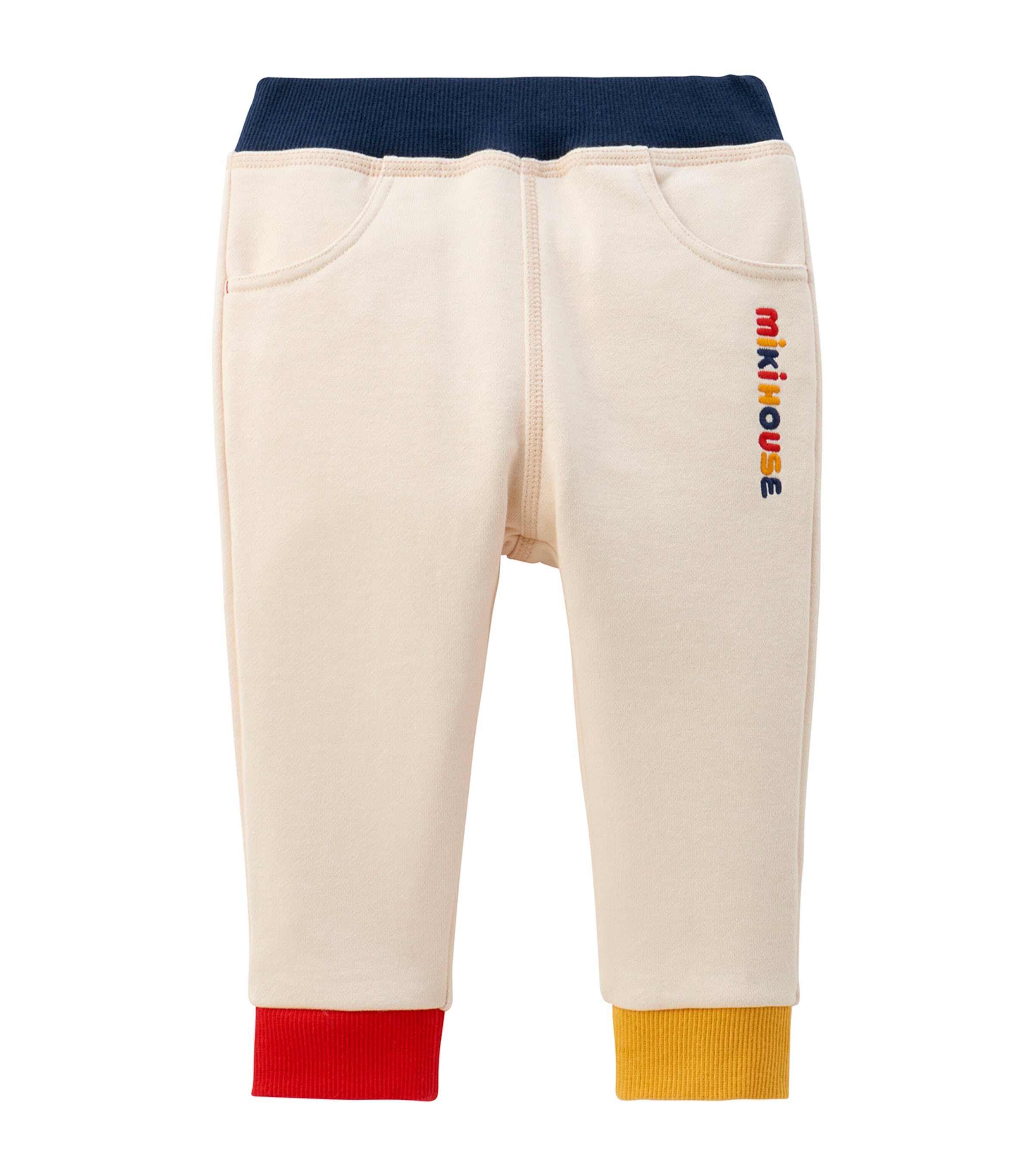 Miki House Kids' Cotton Logo Sweatpants In Neutral