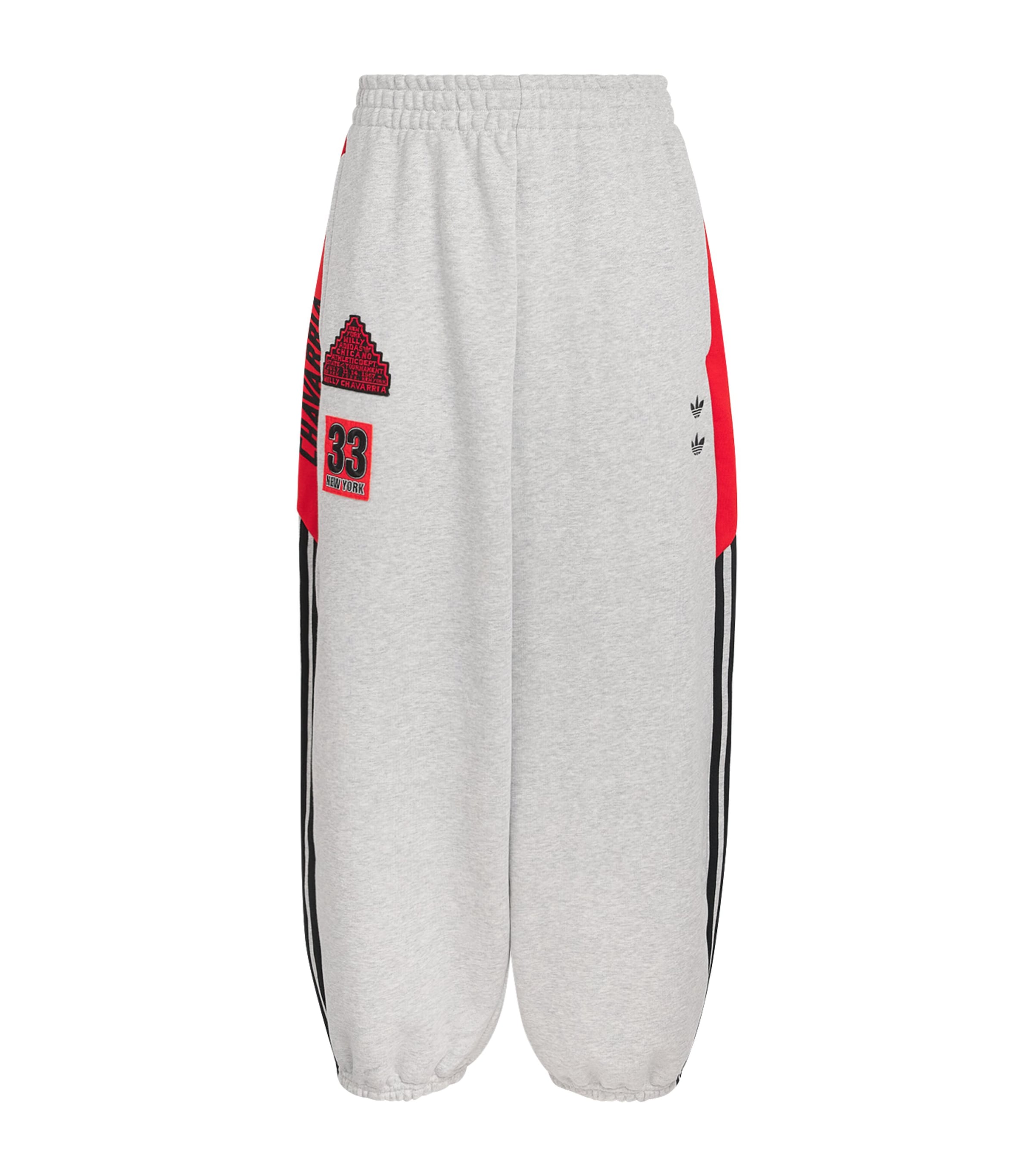Willy Chavarria Mens x adidas Originals Logo Sweatpants Lgrey Image 1