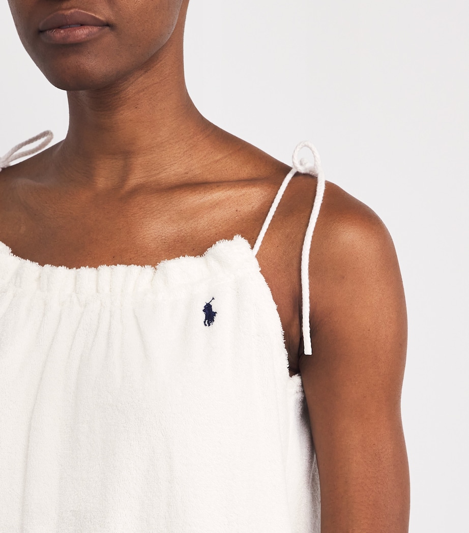 Logo Terry Towelling Mini Dress WHITE Image 4