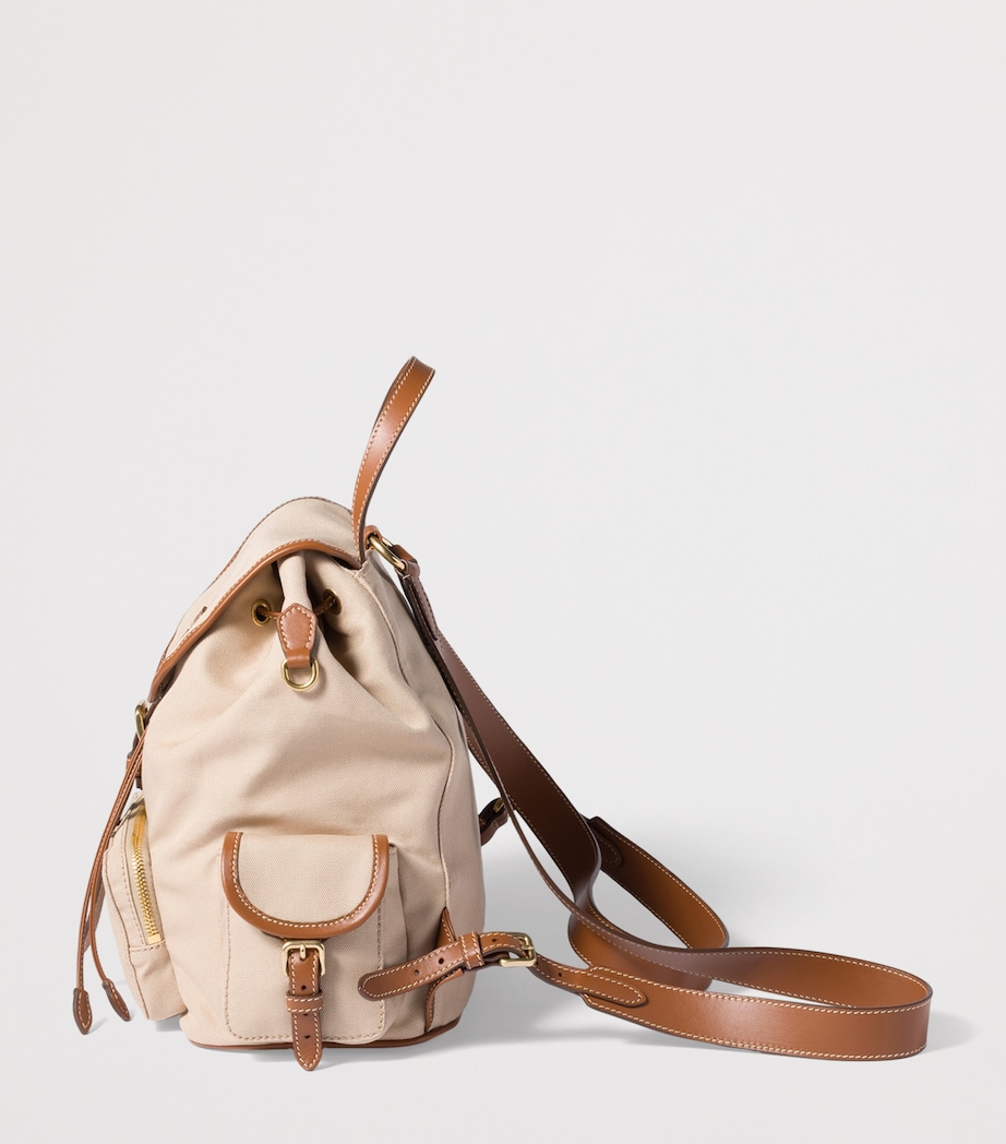 Miu Miu Canvas-Leather Backpack Image 7