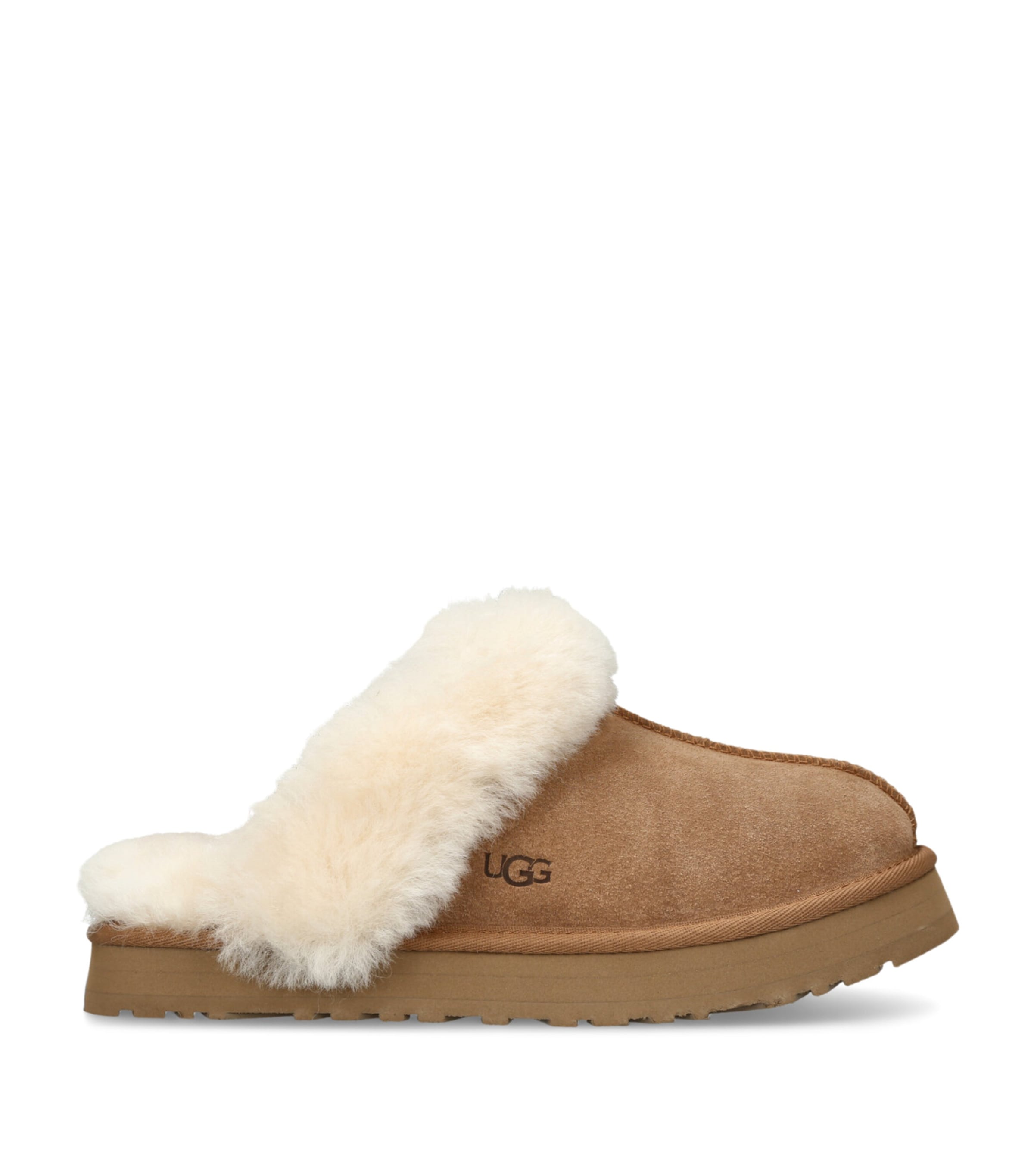 Suede Disquette Slippers BROWN Image 1