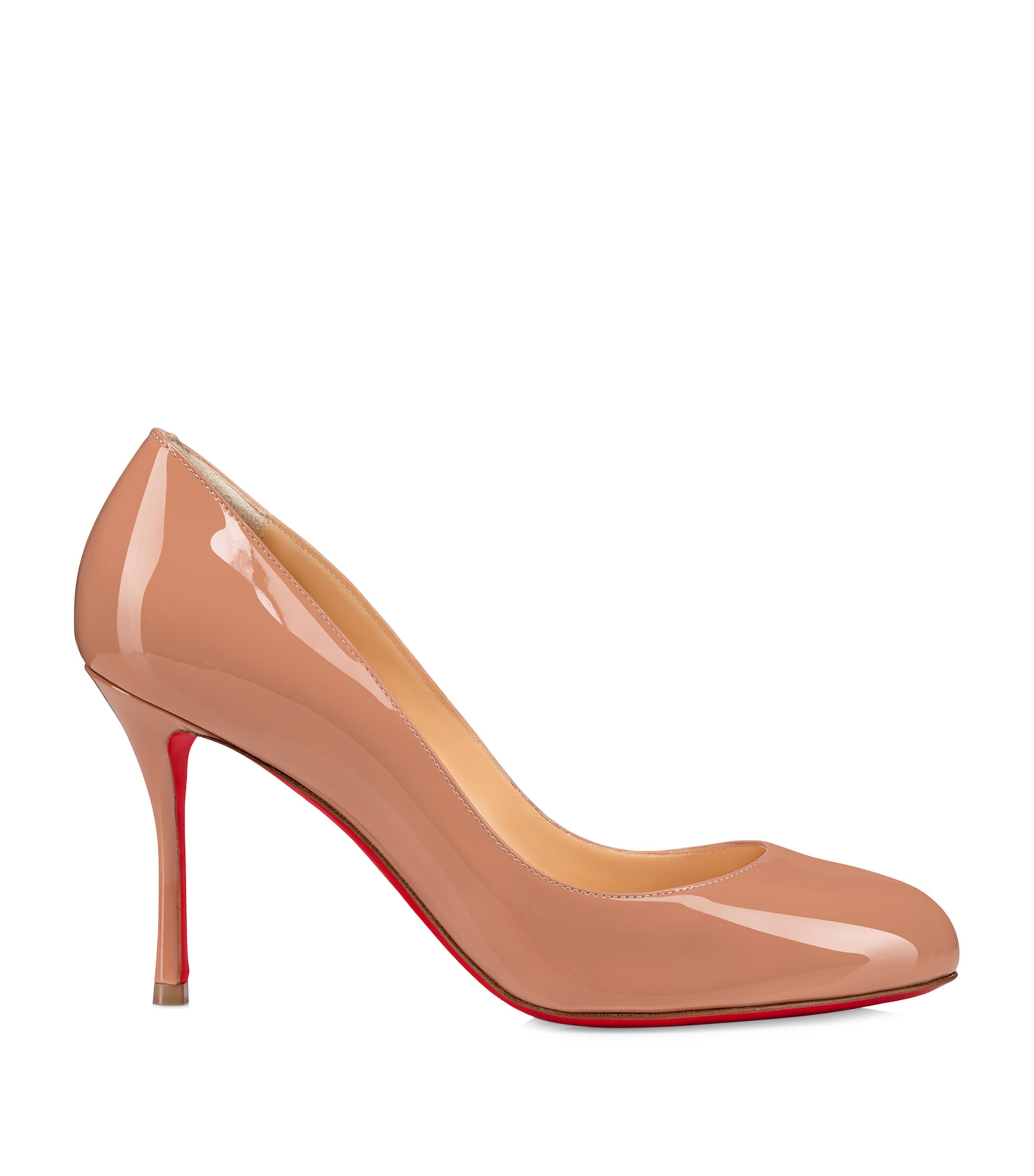 Shop Christian Louboutin Dolly Patent Pumps 85 In Nude