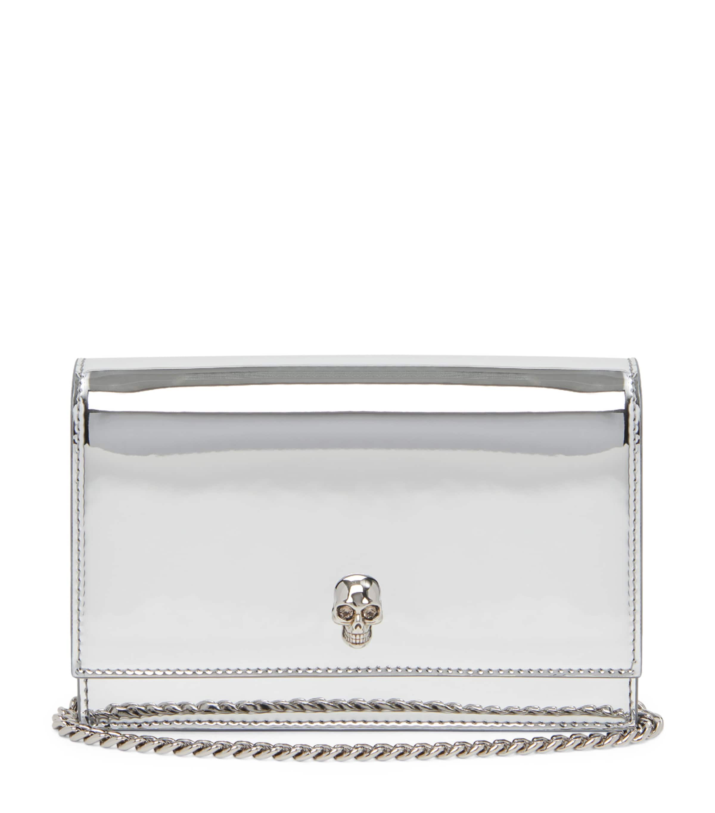 Alexander Mcqueen Metallic Skull Shoulder Bag In Gold