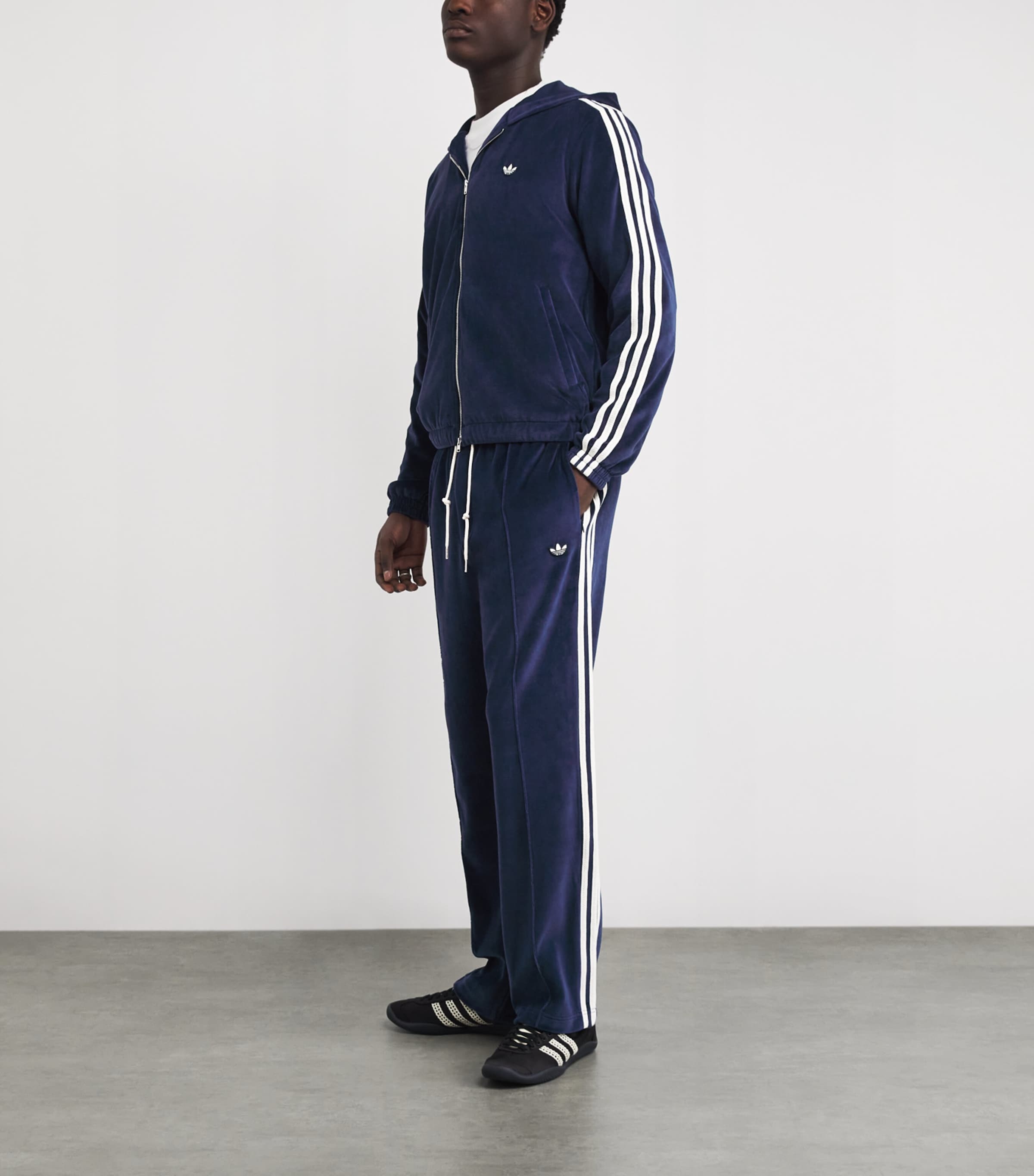 x Wales Bonner Velour Track Pants BLUE Image 2