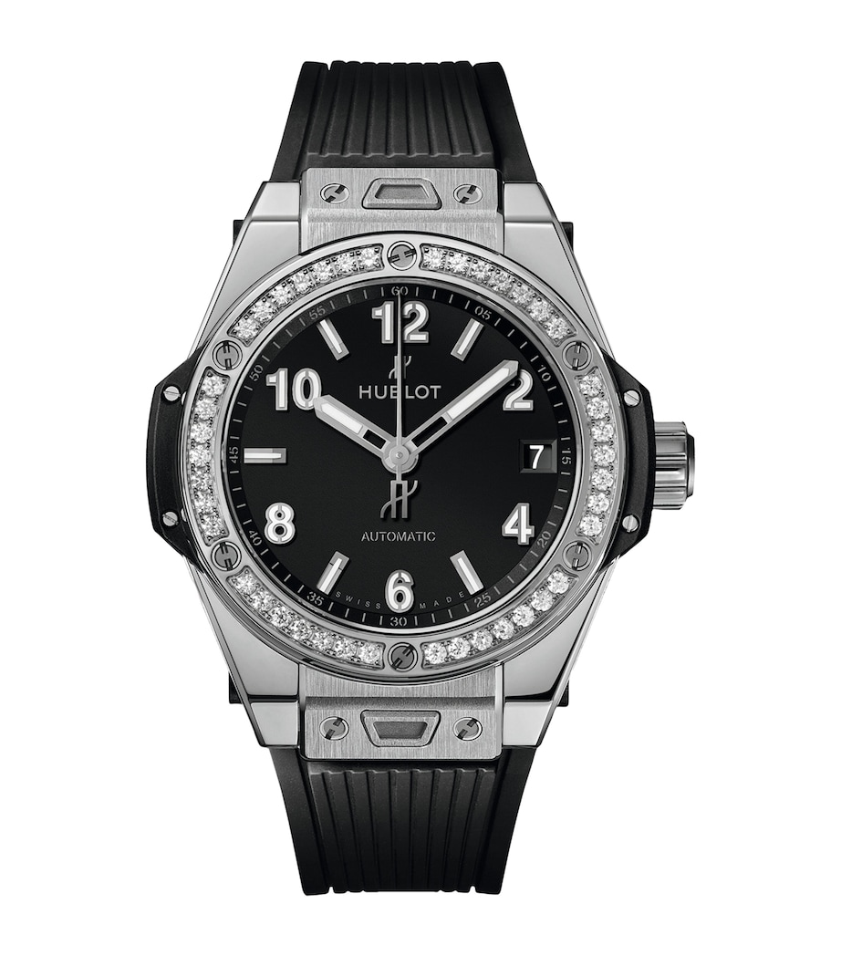 Stainless Steel and Diamond Big Bang One Click Watch 39mm BLACK Image 1
