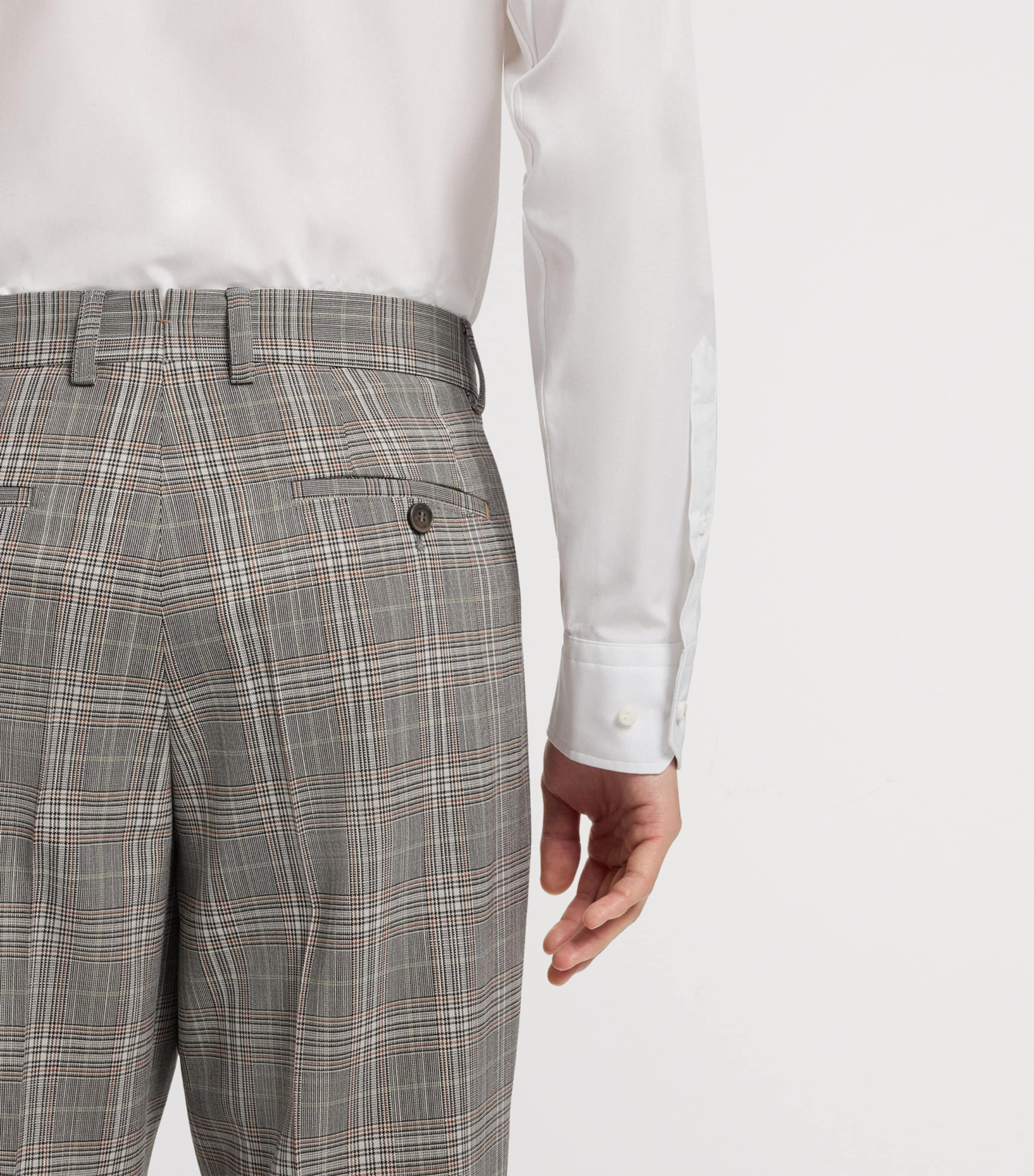 Virgin Wool-Silk Tapered Trousers 215 Image 5