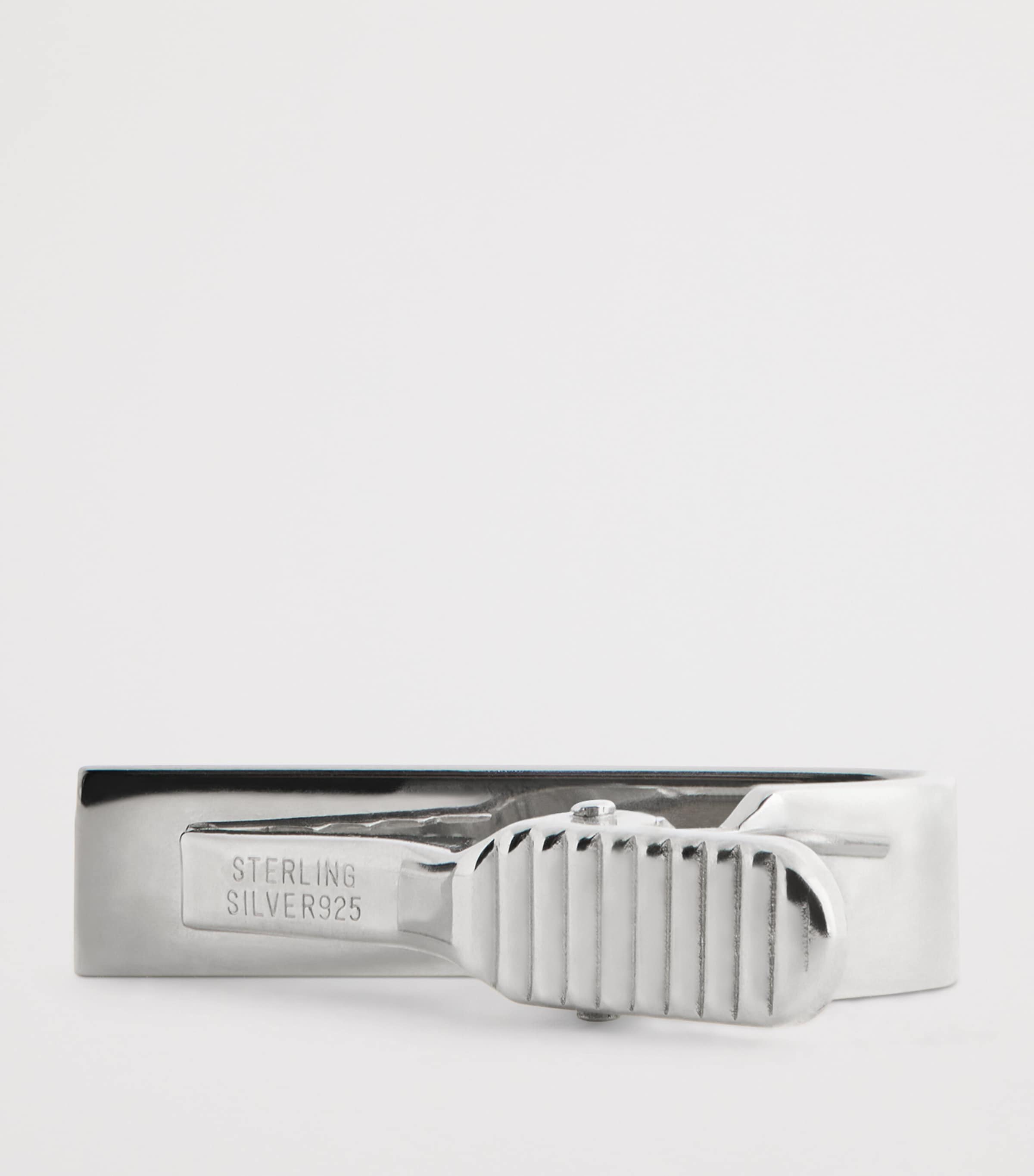 Thom Browne Sterling Silver Short Tie Clip Rwbwht Image 4