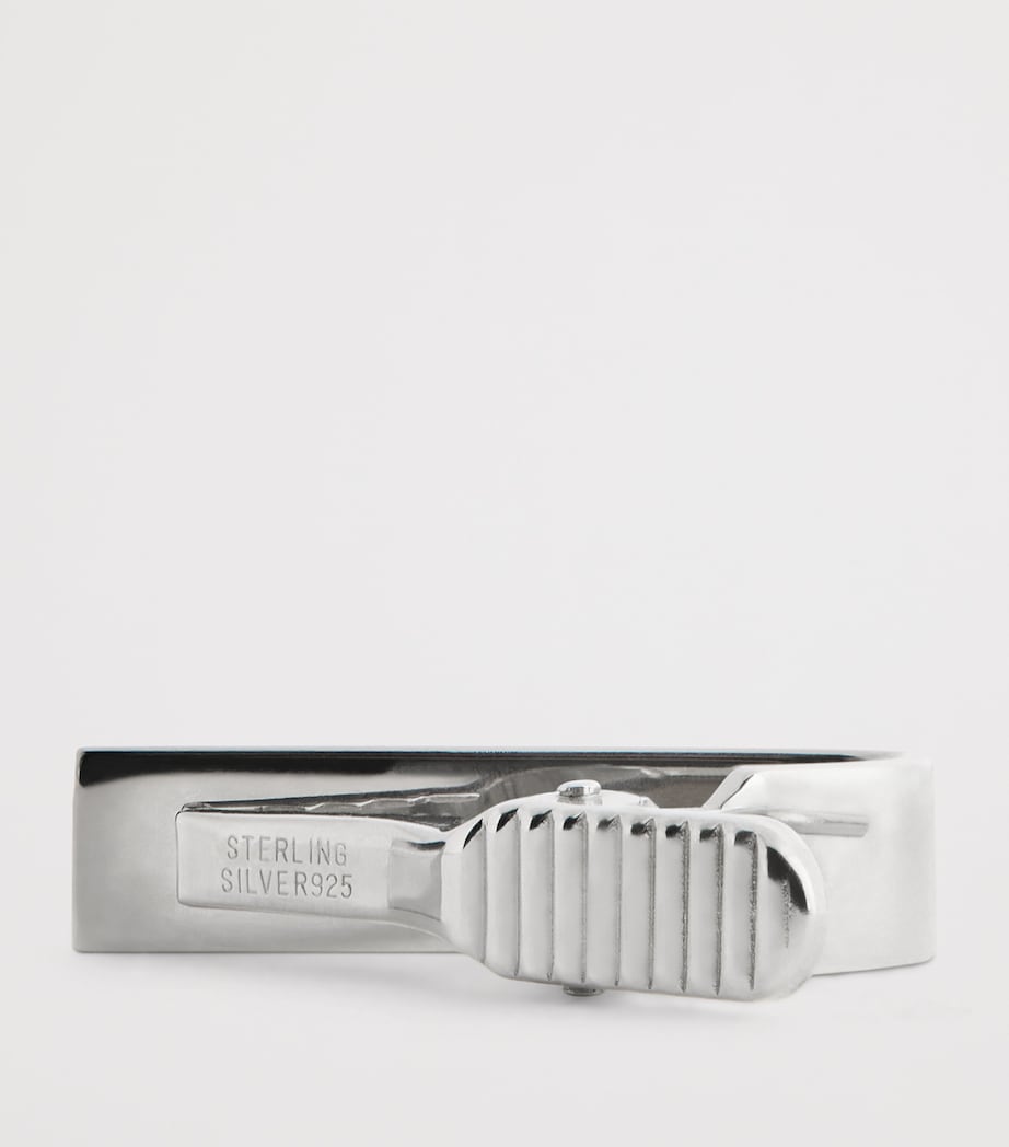 Thom Browne Sterling Silver Short Tie Clip Rwbwht Image 4