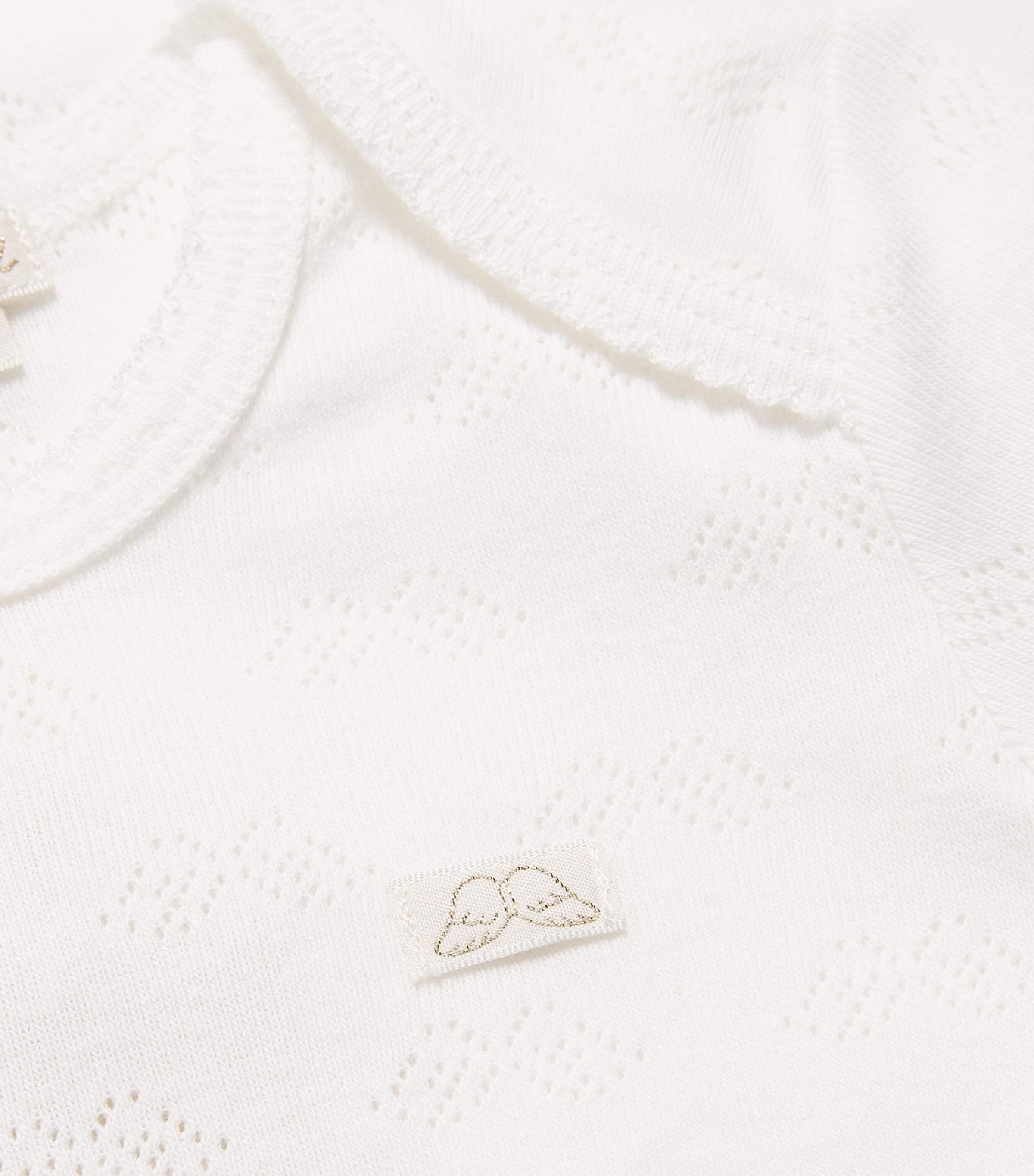 Marie-Chantal Organic Cotton Angel Wing Pyjama Set (0-18 Months) White Image 4