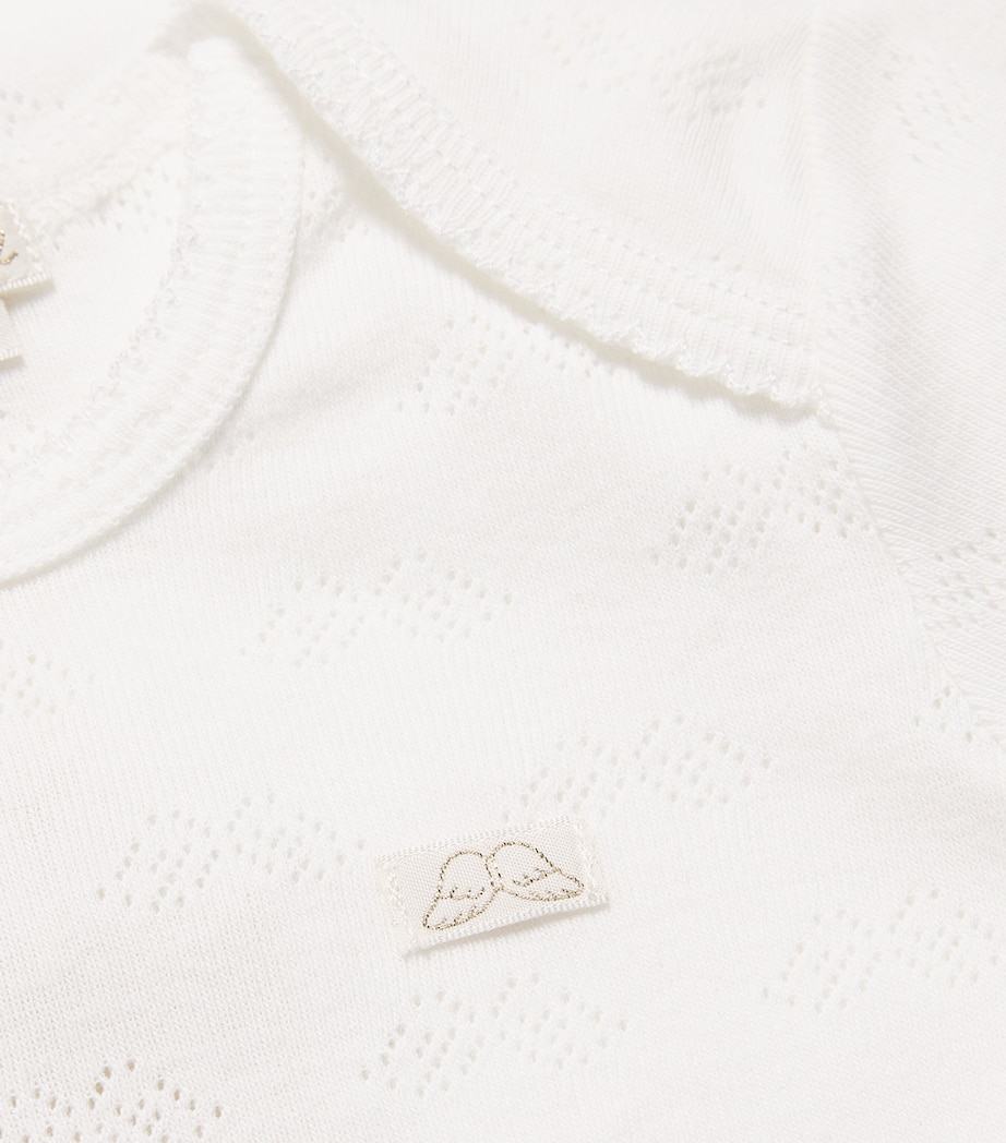 Organic Cotton Angel Wing Pyjama Set (0-18 Months) WHITE Image 4