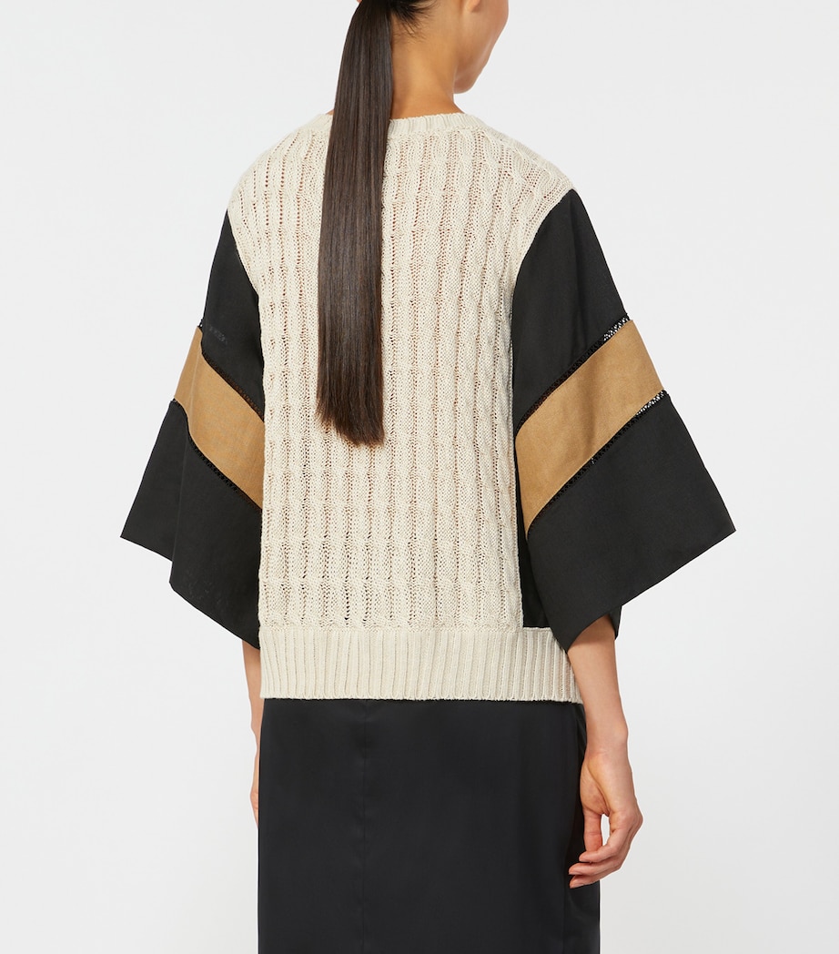 Max Mara Womens Linen Knitted Sweater Beige Image 4