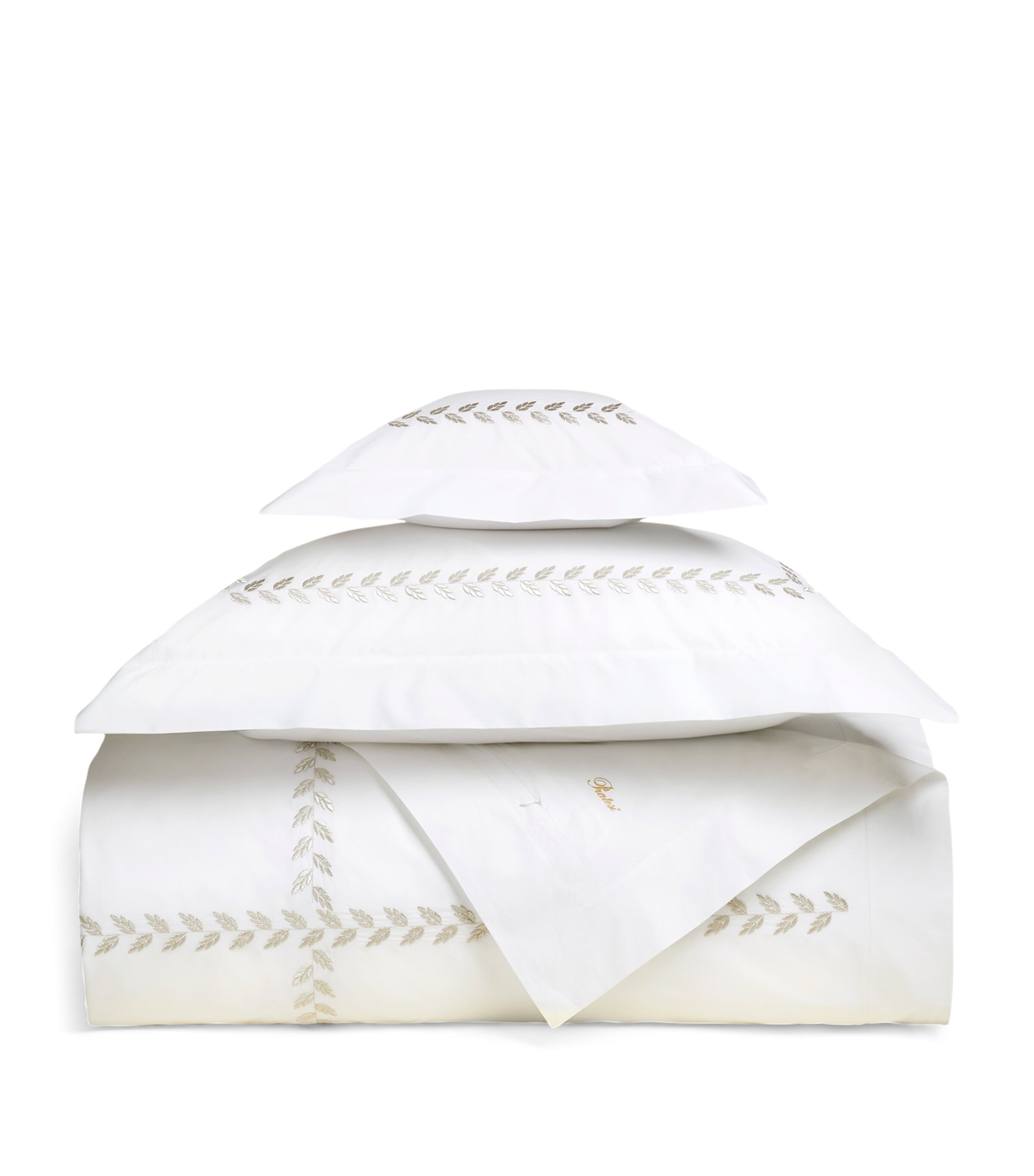 Pratesi Federico Pillowcase (50cm x 75cm) Wht/antique Svr Image 2