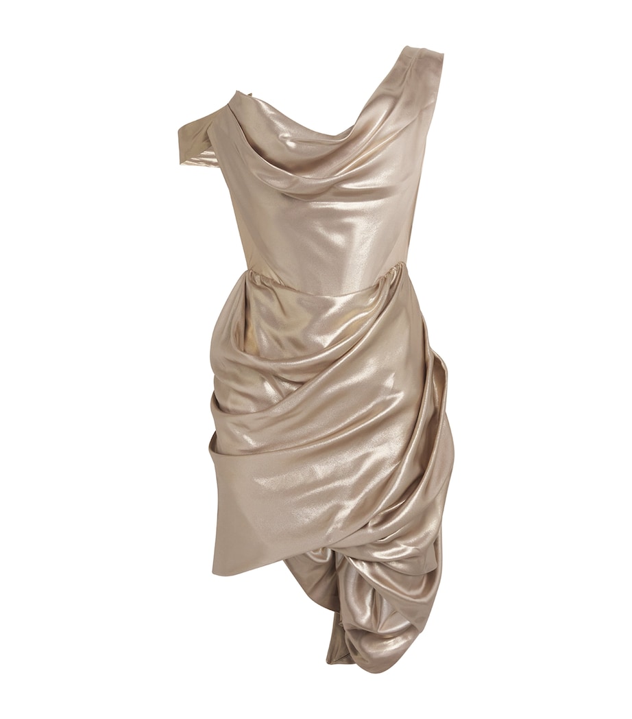 Vivienne Westwood Womens Silk Zora Mini Dress Gold Image 1