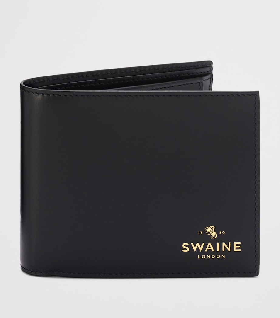 Leather Bifold Coin Wallet BLACK Image 2