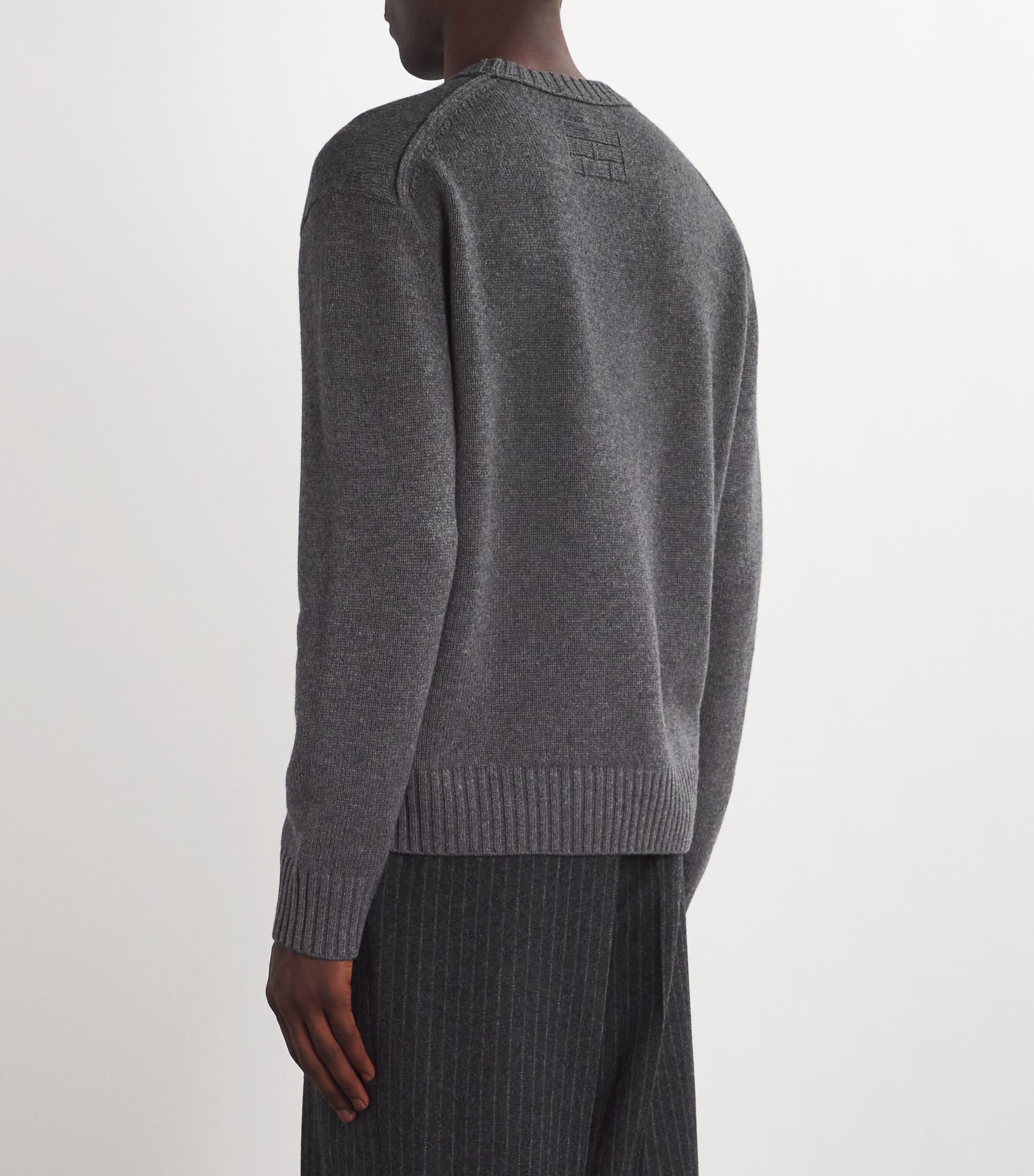 Wool-Cashmere Sweater LIGHT GREY MELANGE Image 4
