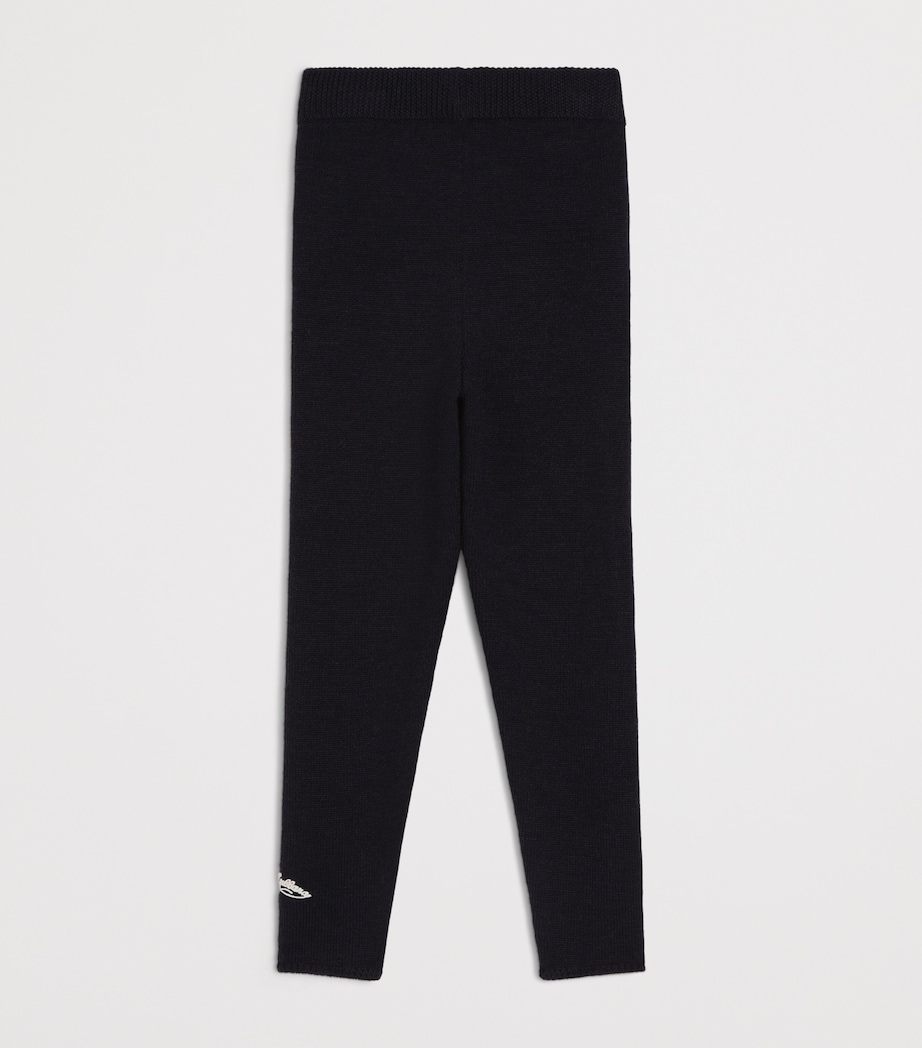Dolce&Gabbana Kids Virgin Wool Knitted Sweatpants (8-12+ Years) Navy Blue Image 2