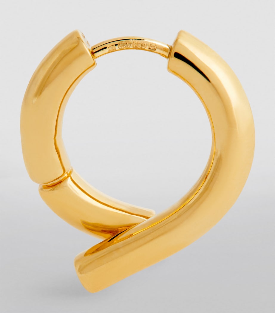 Mini Yellow Gold and Diamond Oera Edition 03 Hoop Earrings YELLOW GOLD Image 3