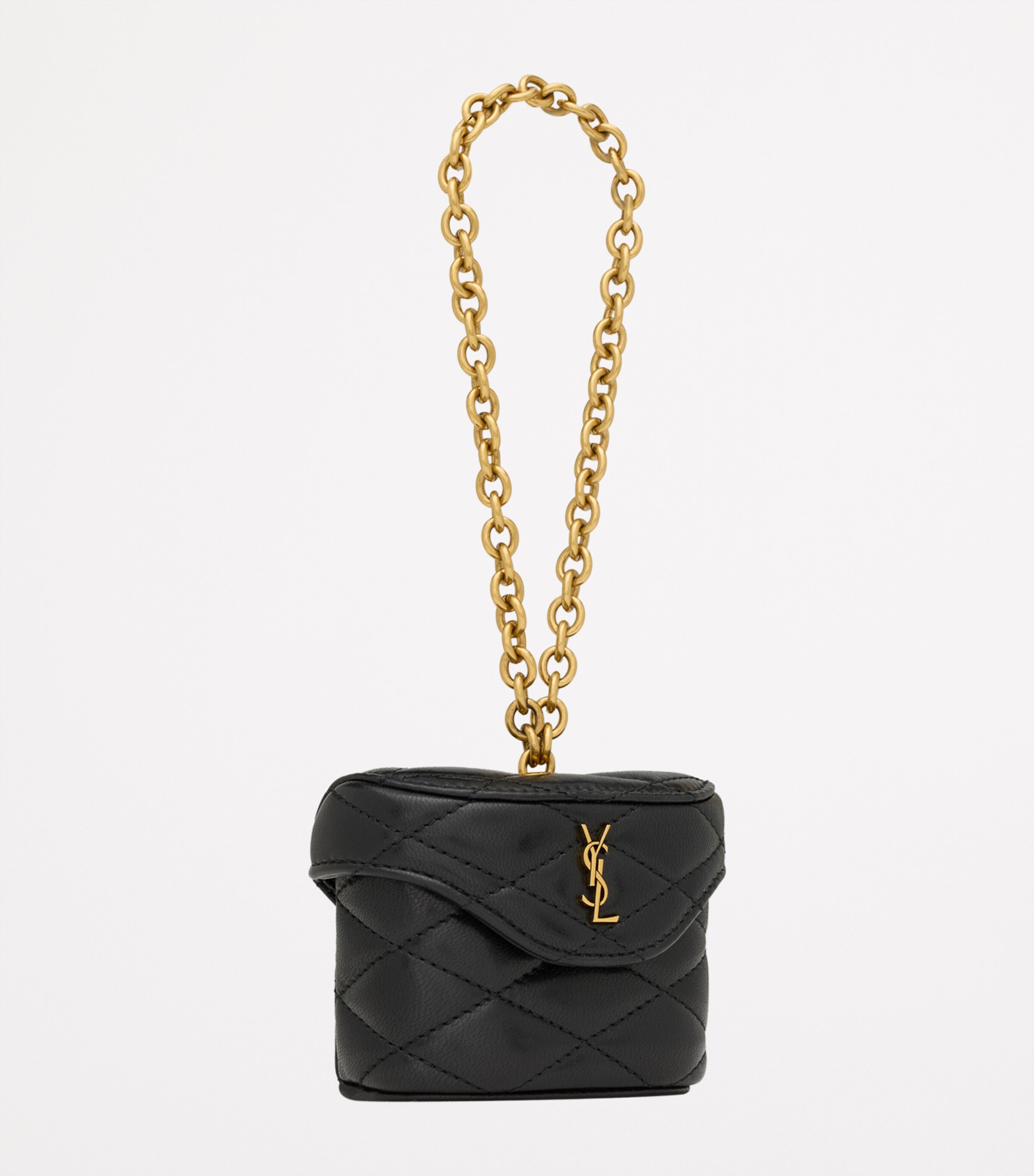 Saint Laurent Leather June Box Bag Charm Keyring Image 4