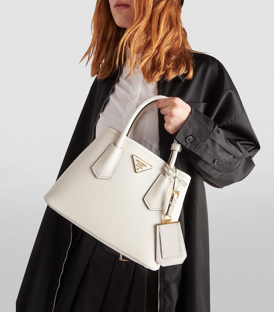 Mini Leather Double Top-Handle Bag F0G3Z Image 3