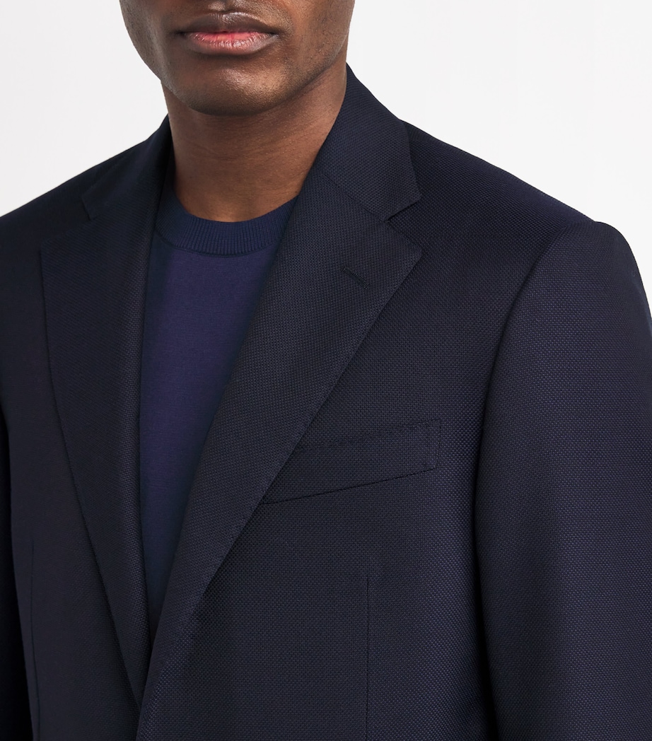 Hopsack Virgin Wool Blazer 003 CHINA BLUE Image 6