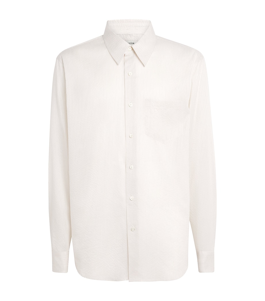 Jacquard Stripe Shirt PALE BEIGE PE Image 1