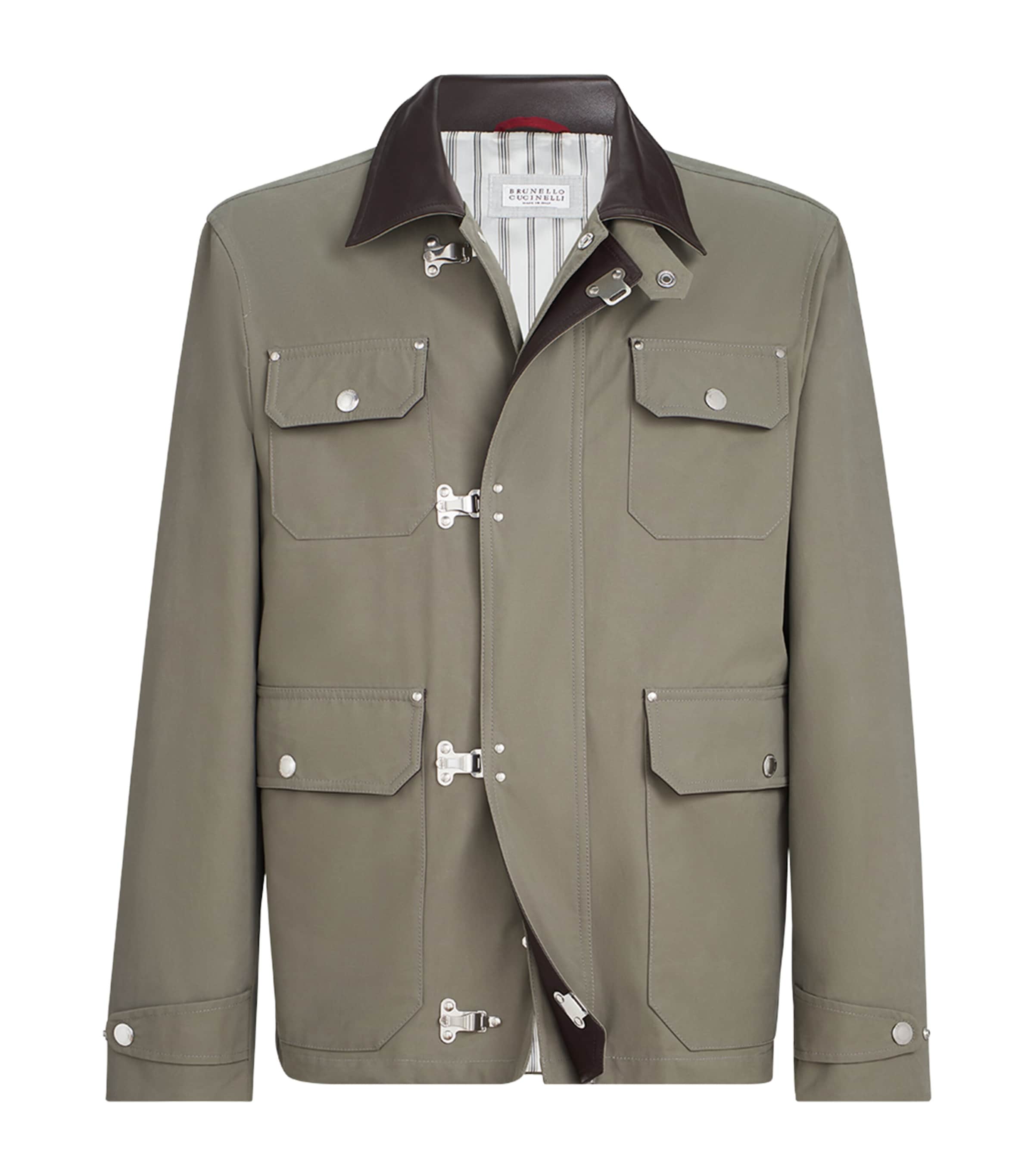 Brunello Cucinelli Mens Cotton-Blend Gabardine Field Jacket Image 1