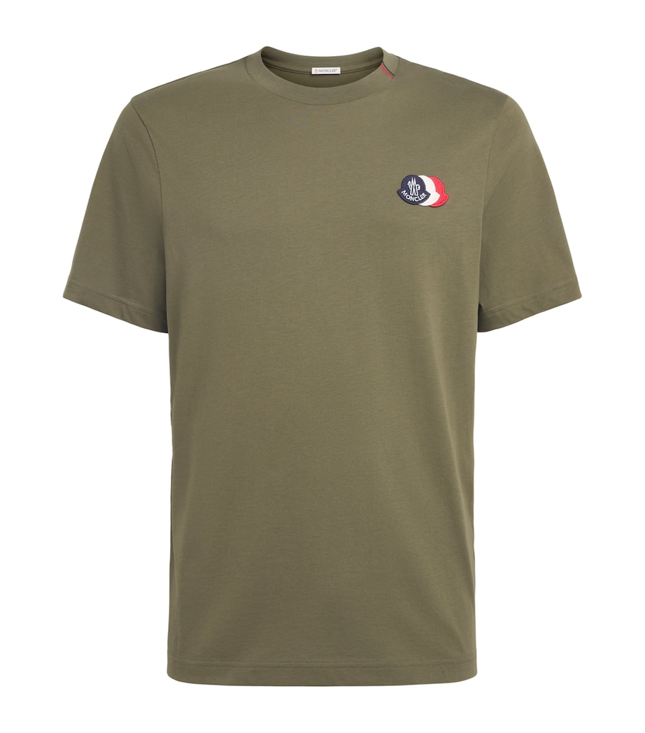Moncler Mens Cotton Logo Patch T-Shirt Image 1