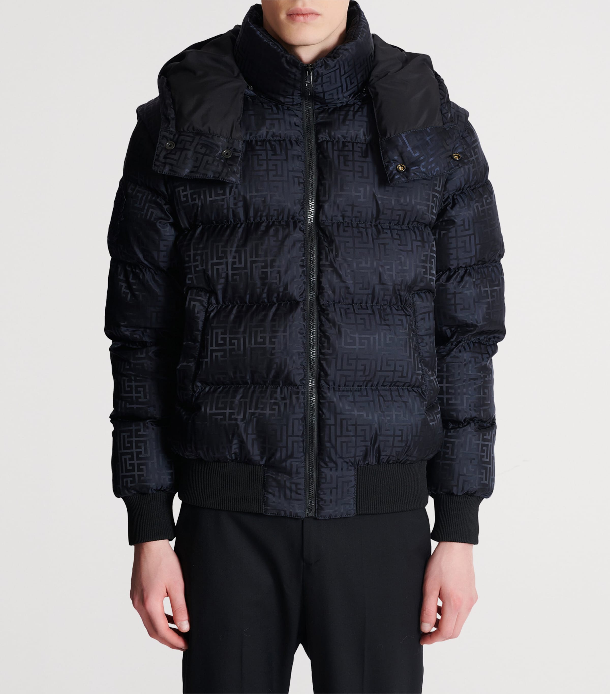 Monogram Hooded Puffer Jacket EAP NOIR/NOIR Image 6