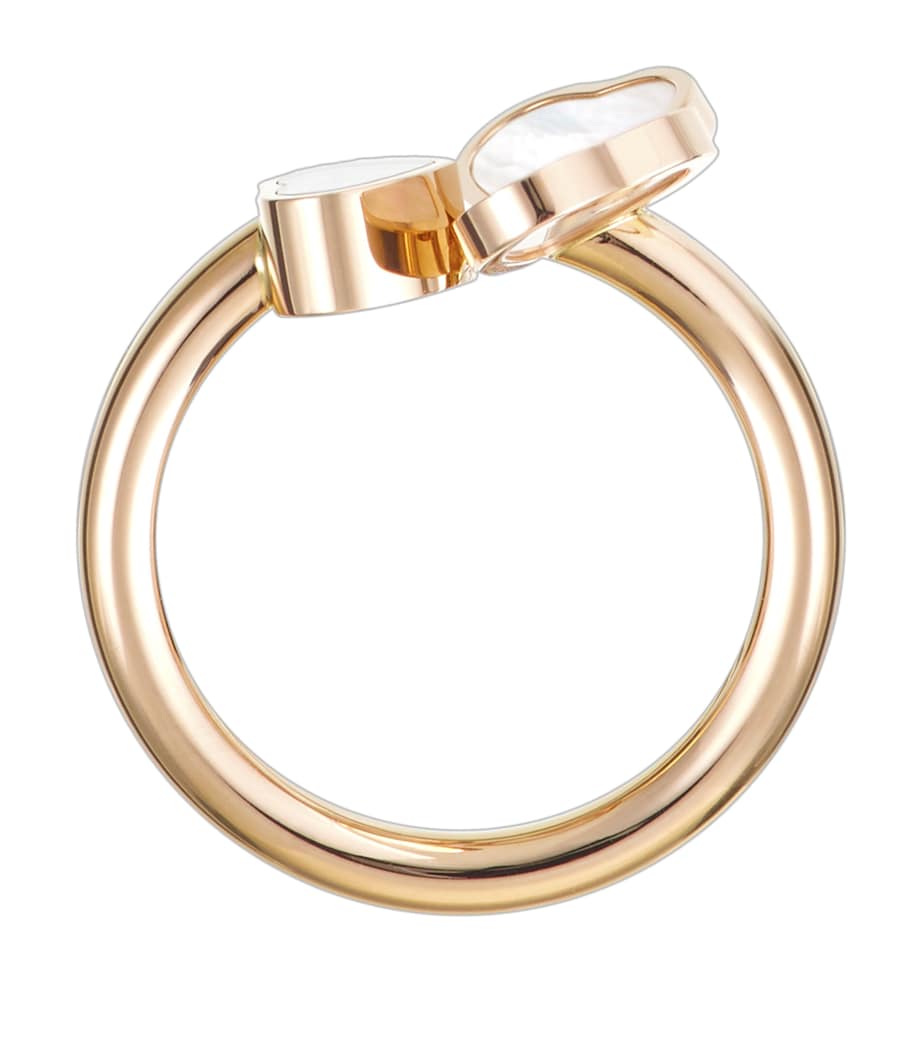 Rose Gold and Diamond Happy Hearts Ring 18K ROSE GOLD Image 3