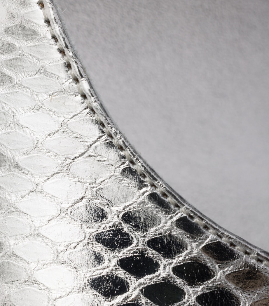 Prada Metallic Snakeskin Platform Sandals 115 Gold/silver Image 6