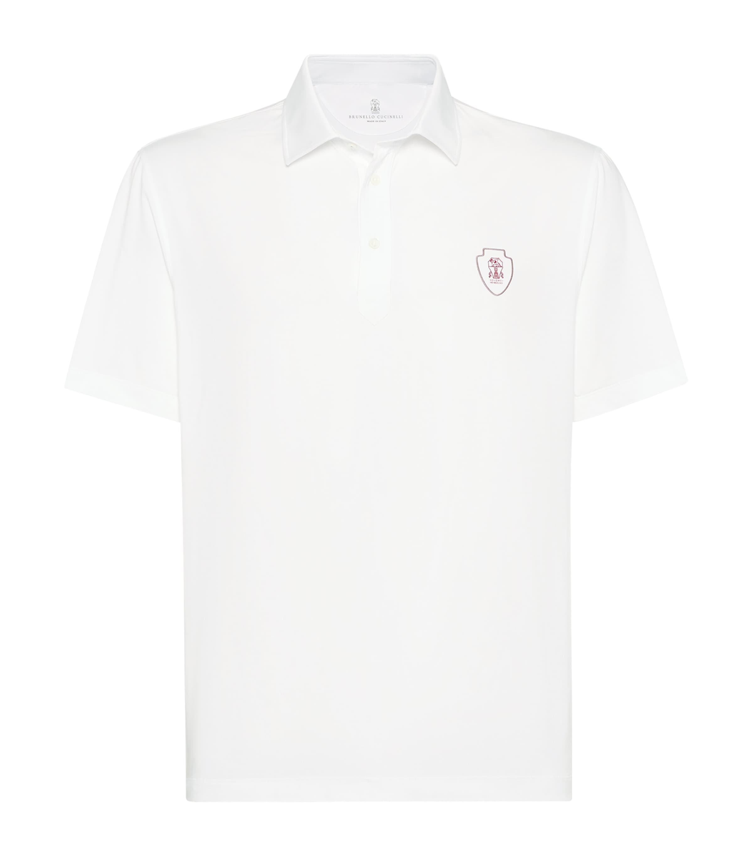 Brunello Cucinelli Techno Jersey Polo Shirt In White
