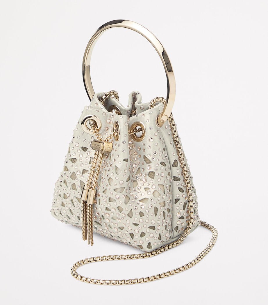 Jimmy Choo Micro Leather Bon Bon Top-Handle Bag Gold/light Gold Image 2