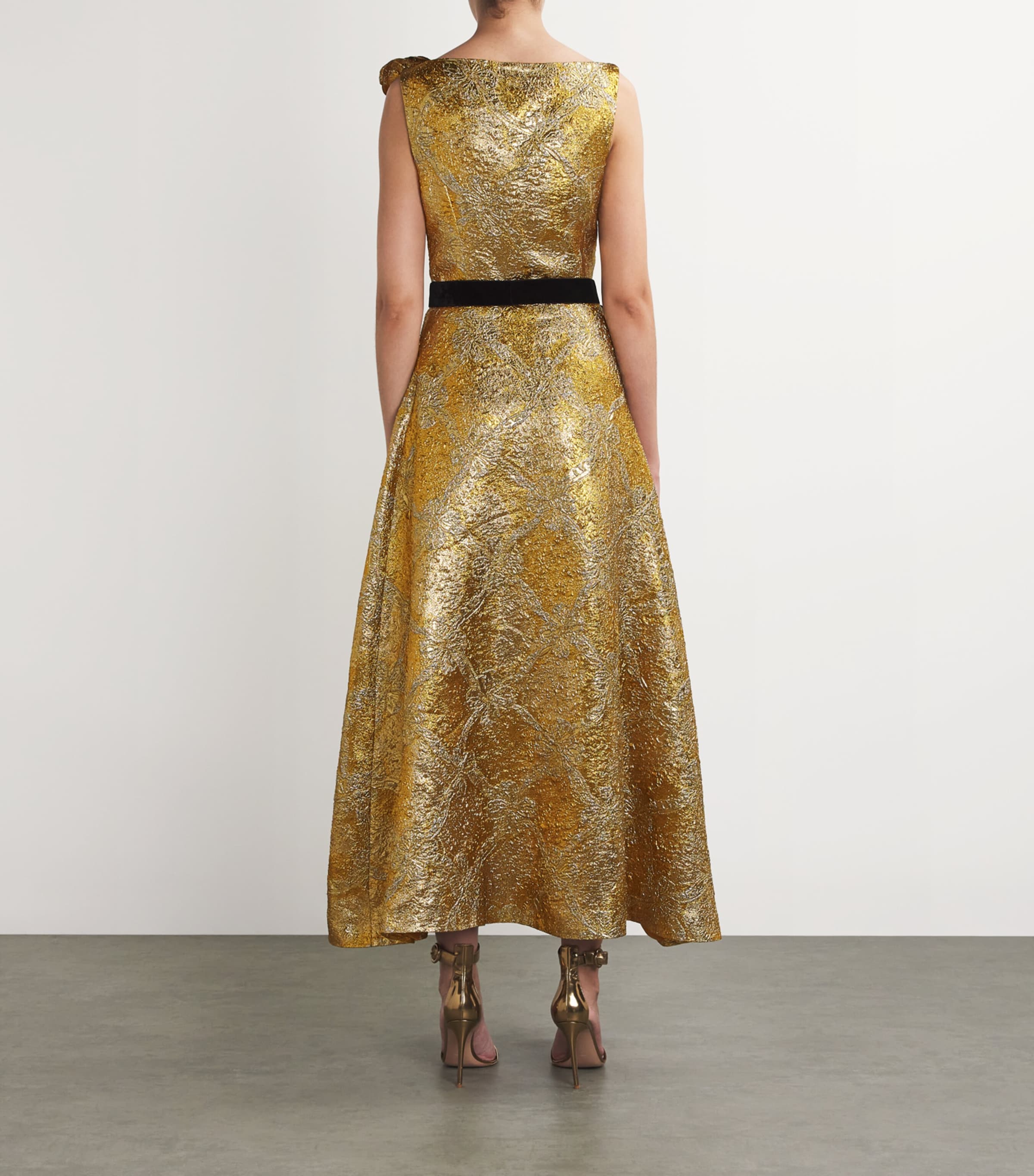 Mary Katrantzou Womens Metallic Mykah Maxi Dress Plexus Metallic Image 3