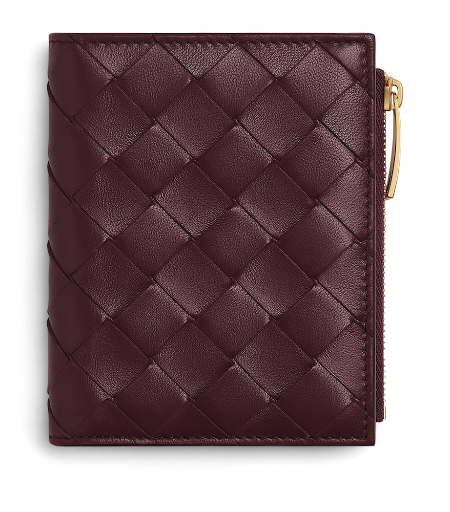 Bottega Veneta Small Leather Intrecciato Bifold Wallet Image 1