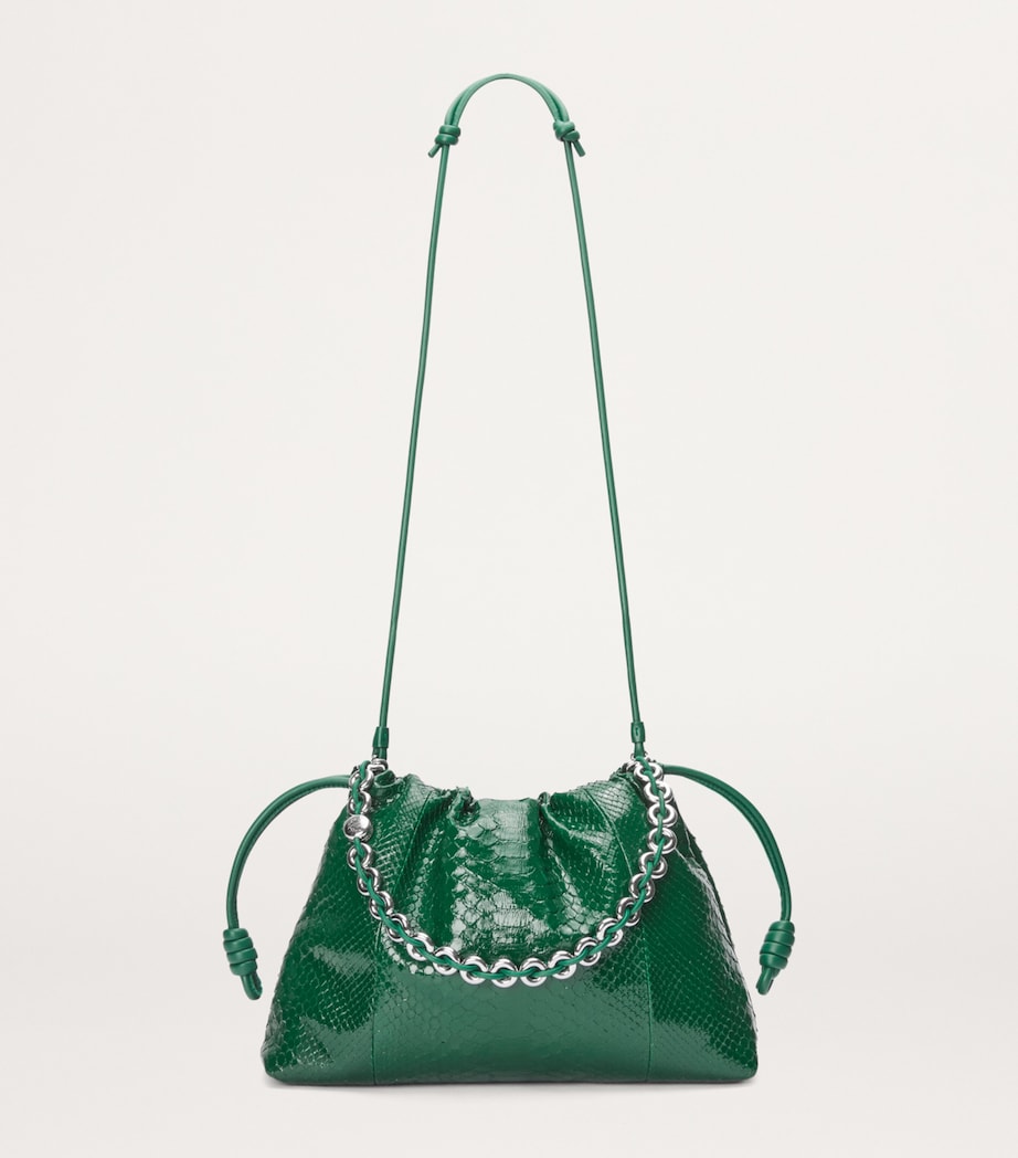 Large Patent Python Flamenco Purse EMERALD GREEN Image 8
