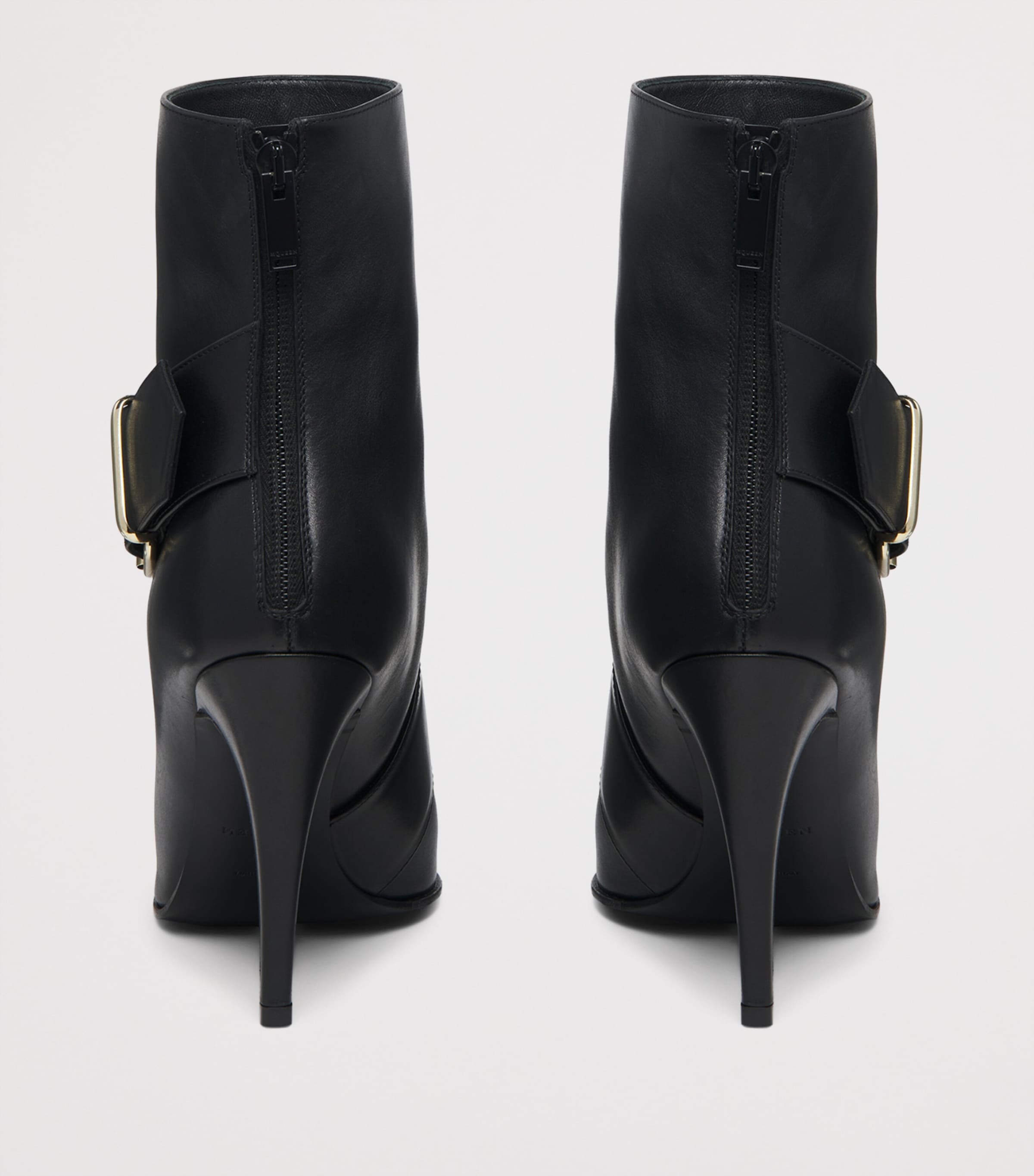 Calfskin Heron Buckle Heeled Boots 105 1064 Image 3