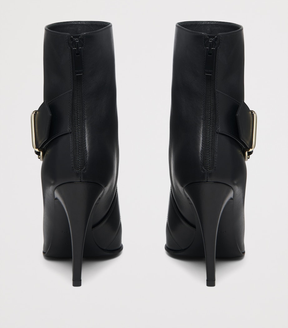 Calfskin Heron Buckle Heeled Boots 105 1064 Image 3